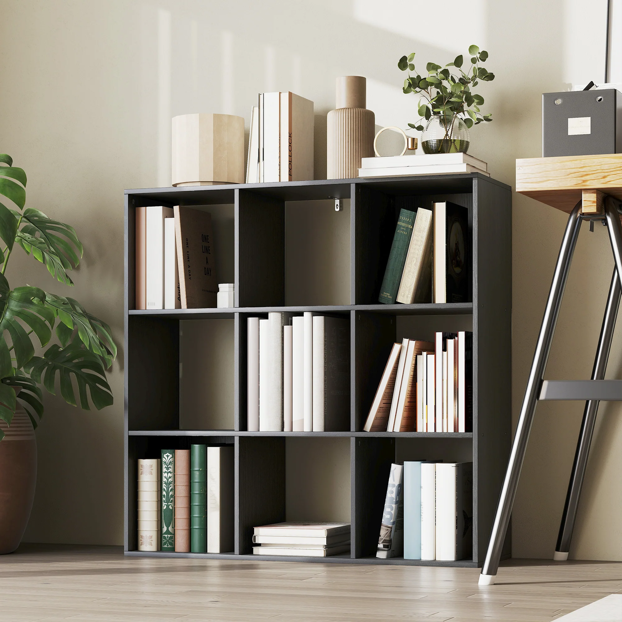 HOMCOM 9 Cube Storage Unit Cabinet Bookcase Display Shelves - Image 9