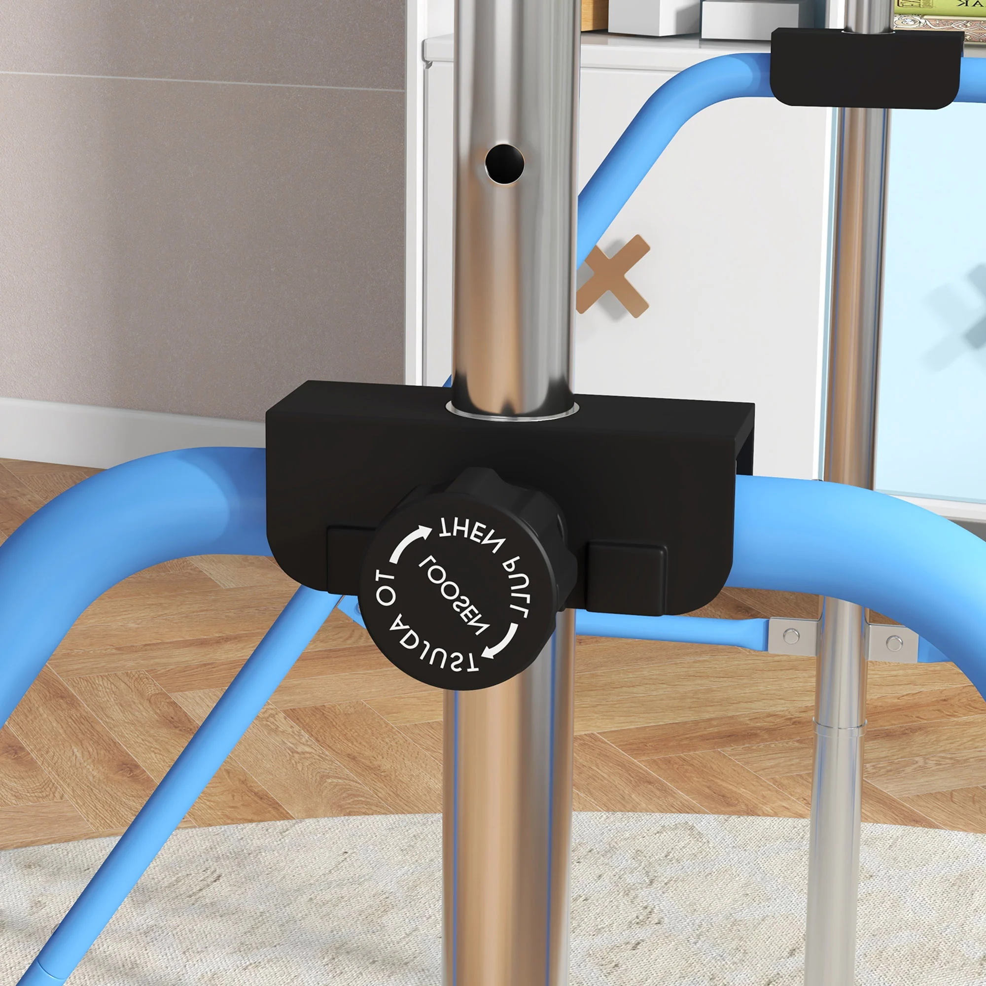 HOMCOM Adjustable Height Foldable Kids Non-Slip Gymnastics Bar - Image 17