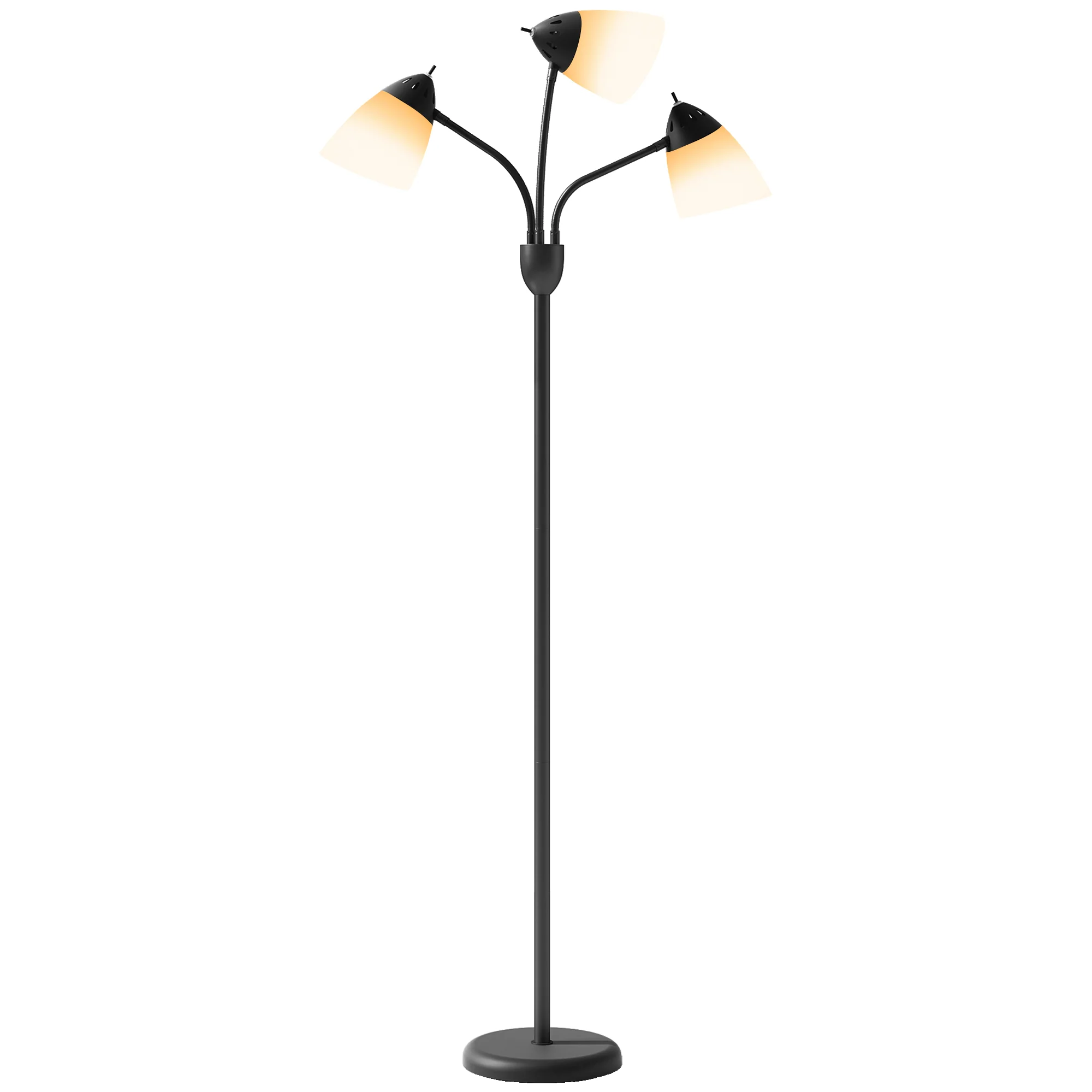 HOMCOM Arc Tree Floor Lamp With 3000K/4500K/6500K Colour Temperatures Black