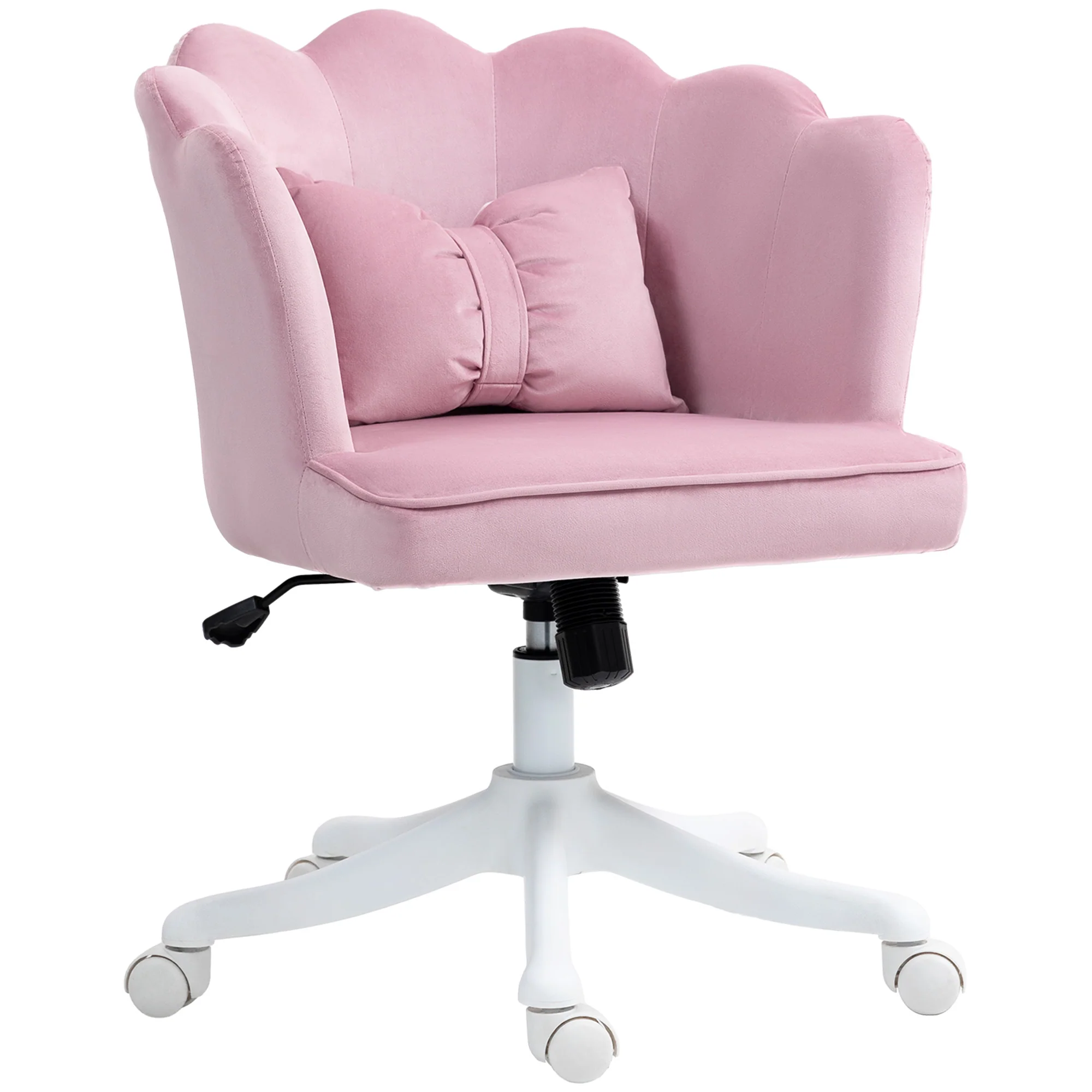 HOMCOM Armless Desk Chair Home Office Chair w/ Wide Seat Tilt Function