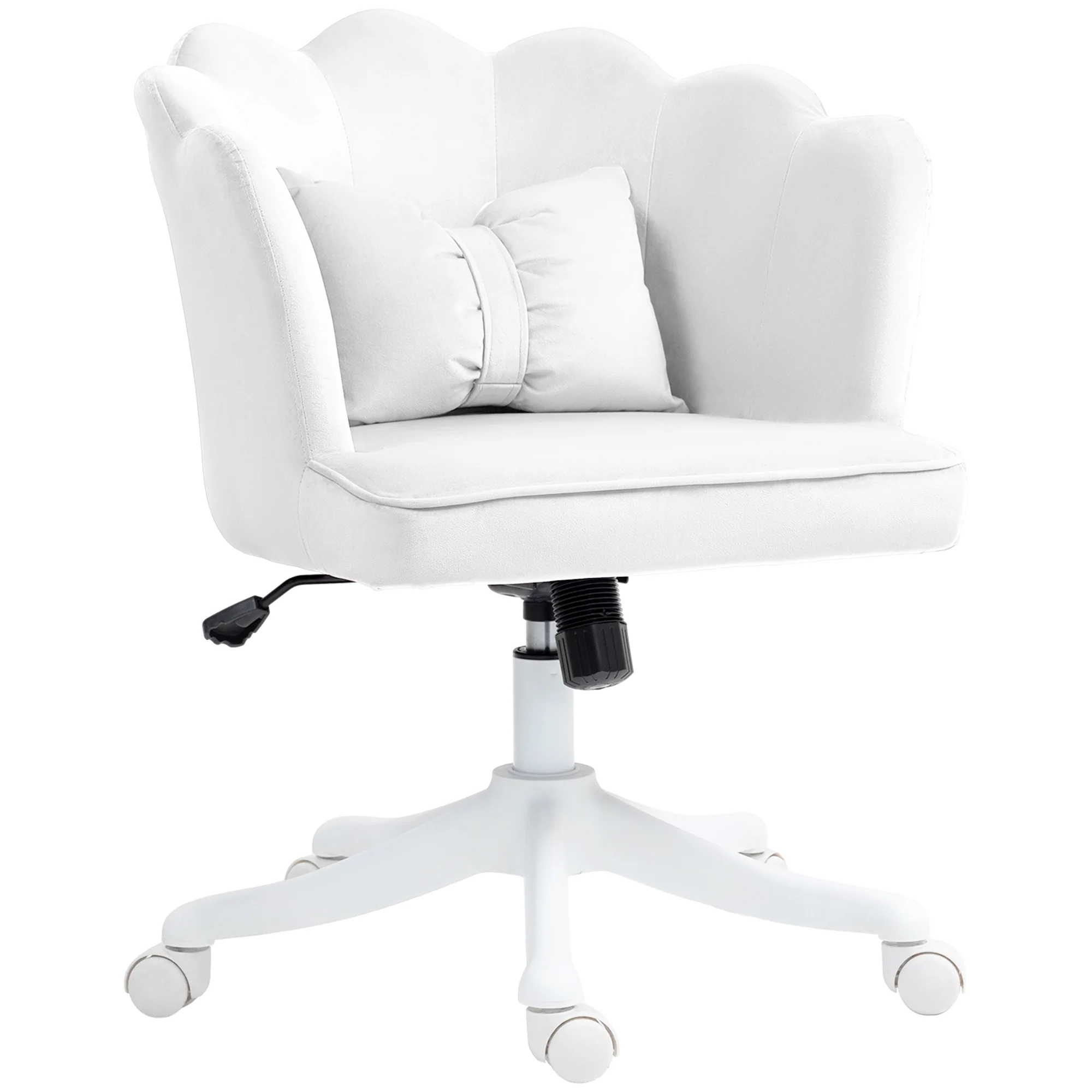 HOMCOM Armless Desk Chair Home Office Chair w/ Wide Seat Tilt Function - Image 10