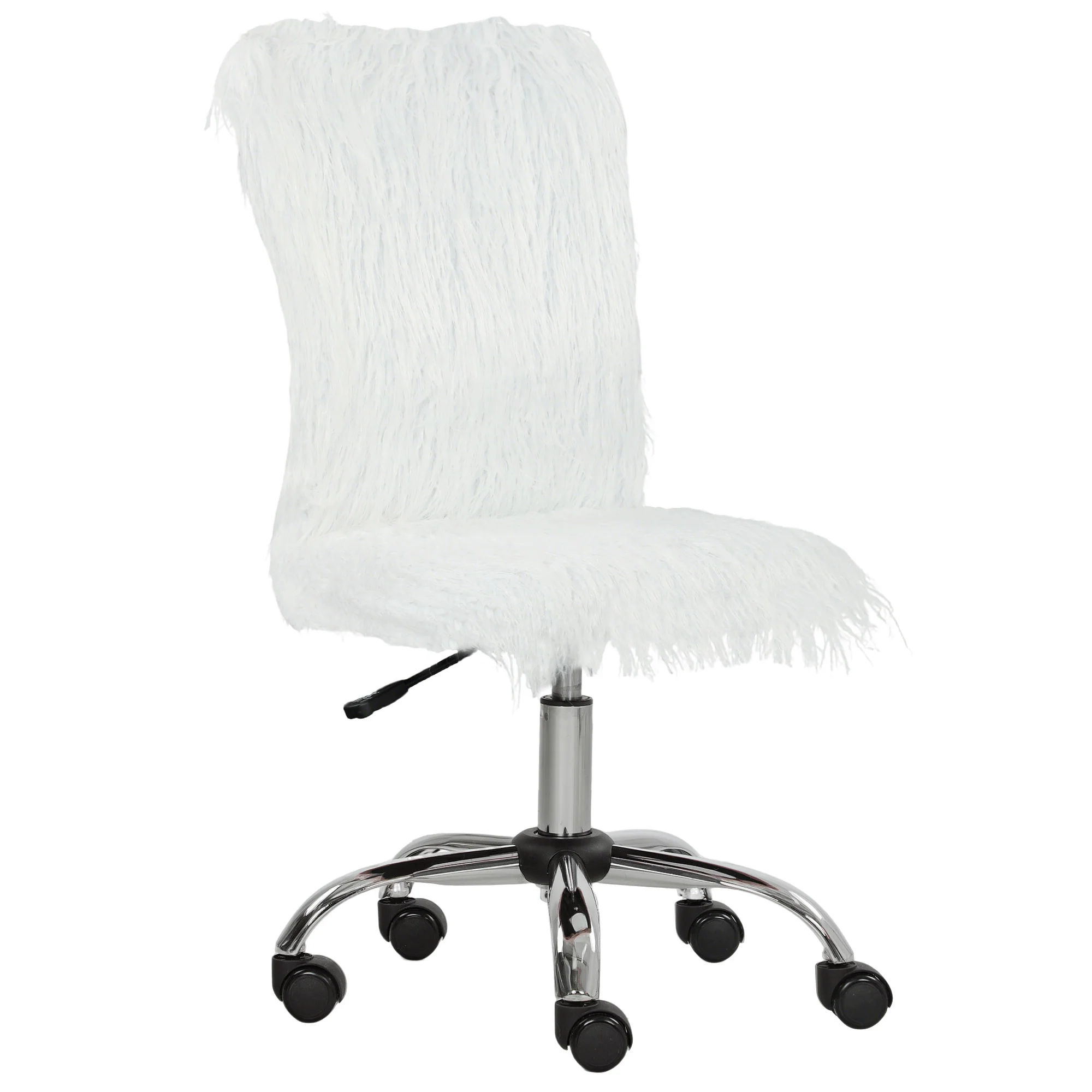 HOMCOM Armless Makeup Vanity Chair, Swivel Computer Chair - Image 10