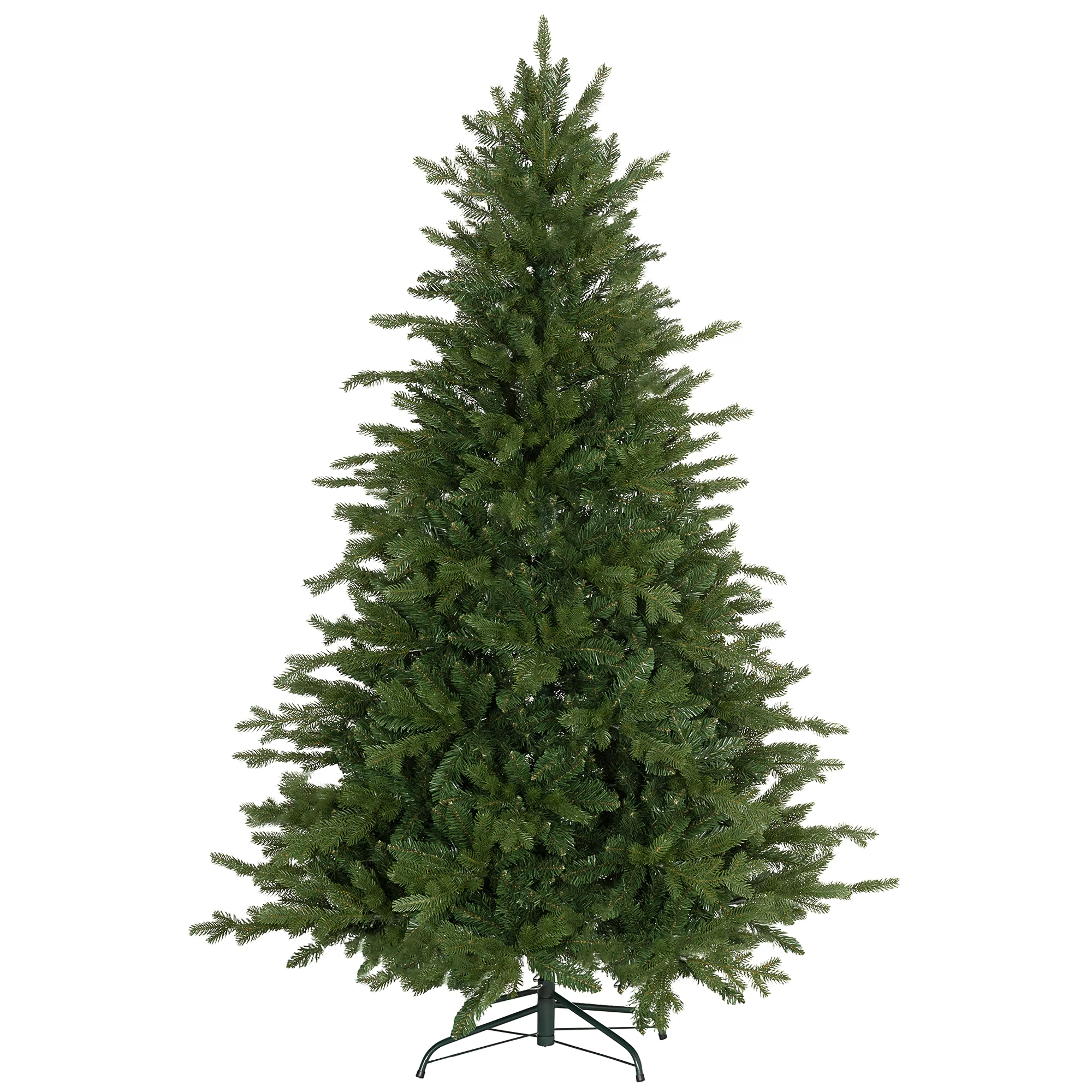 HOMCOM Artificial Christmas Tree With Metal Base, Hinged Branches