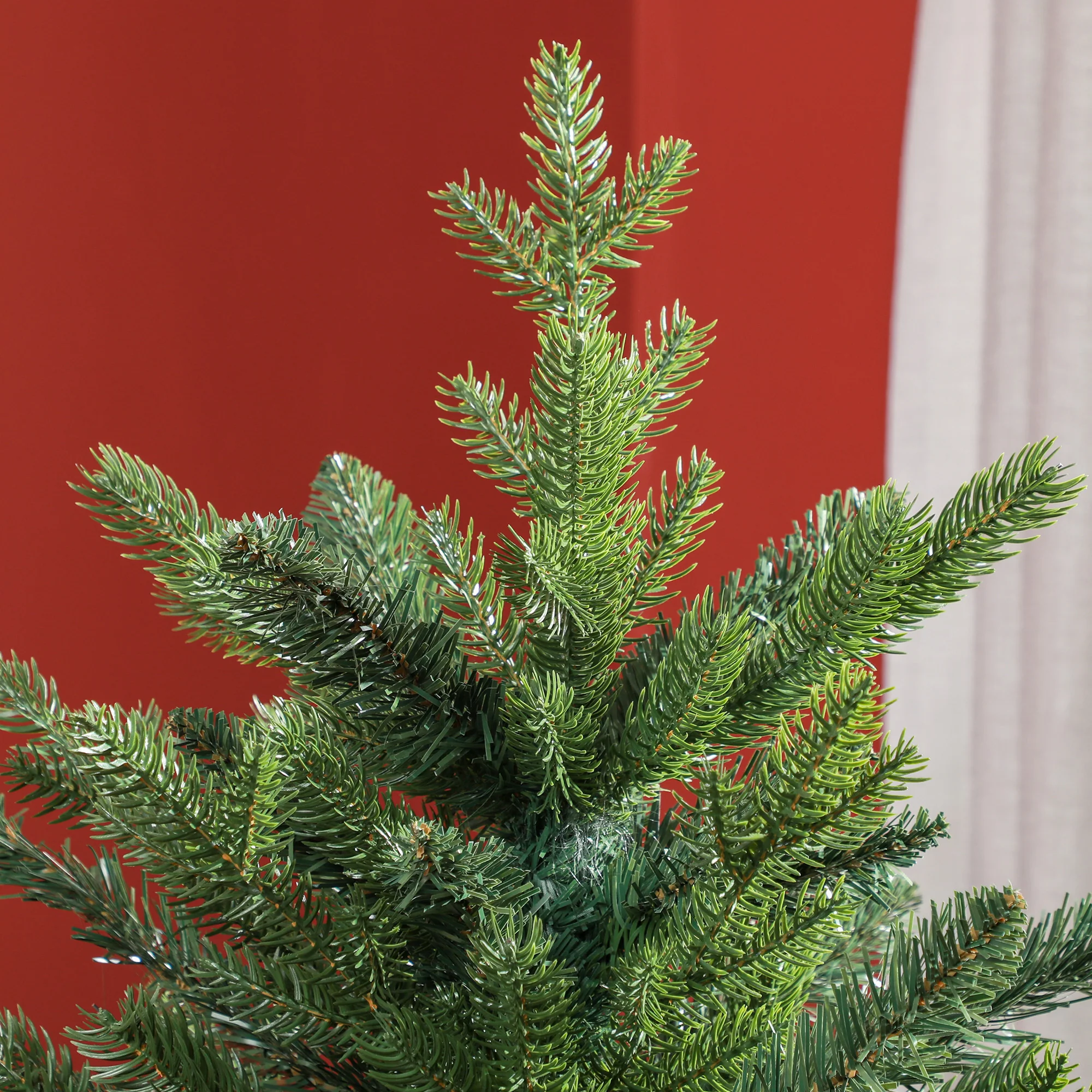 HOMCOM Artificial Christmas Tree With Metal Base, Hinged Branches - Image 8