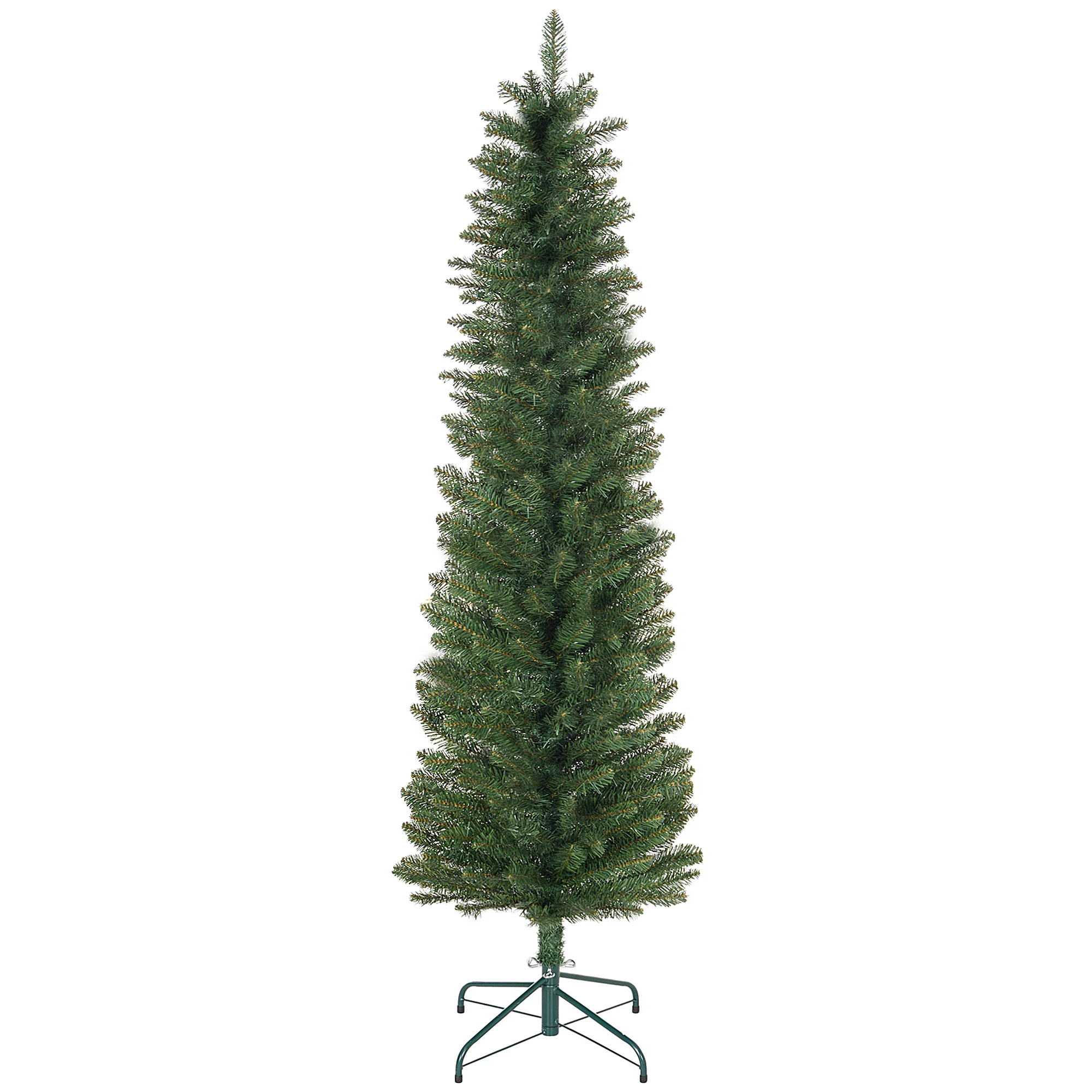 HOMCOM Artificial Pencil Christmas Tree With  Branches, Green