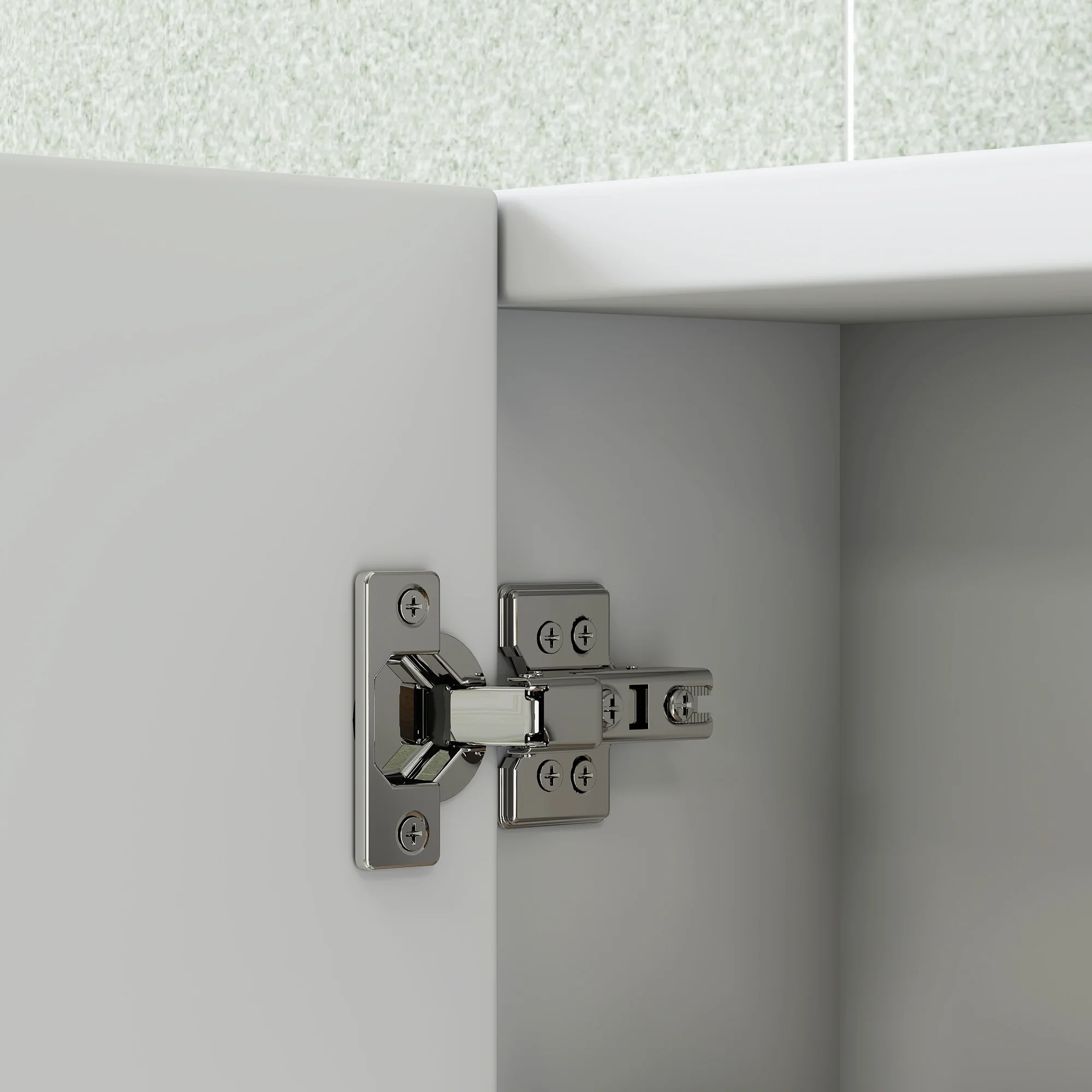 HOMCOM Bathroom Mirror Cabinet With 4 Adjustable Shelves, White - Image 9