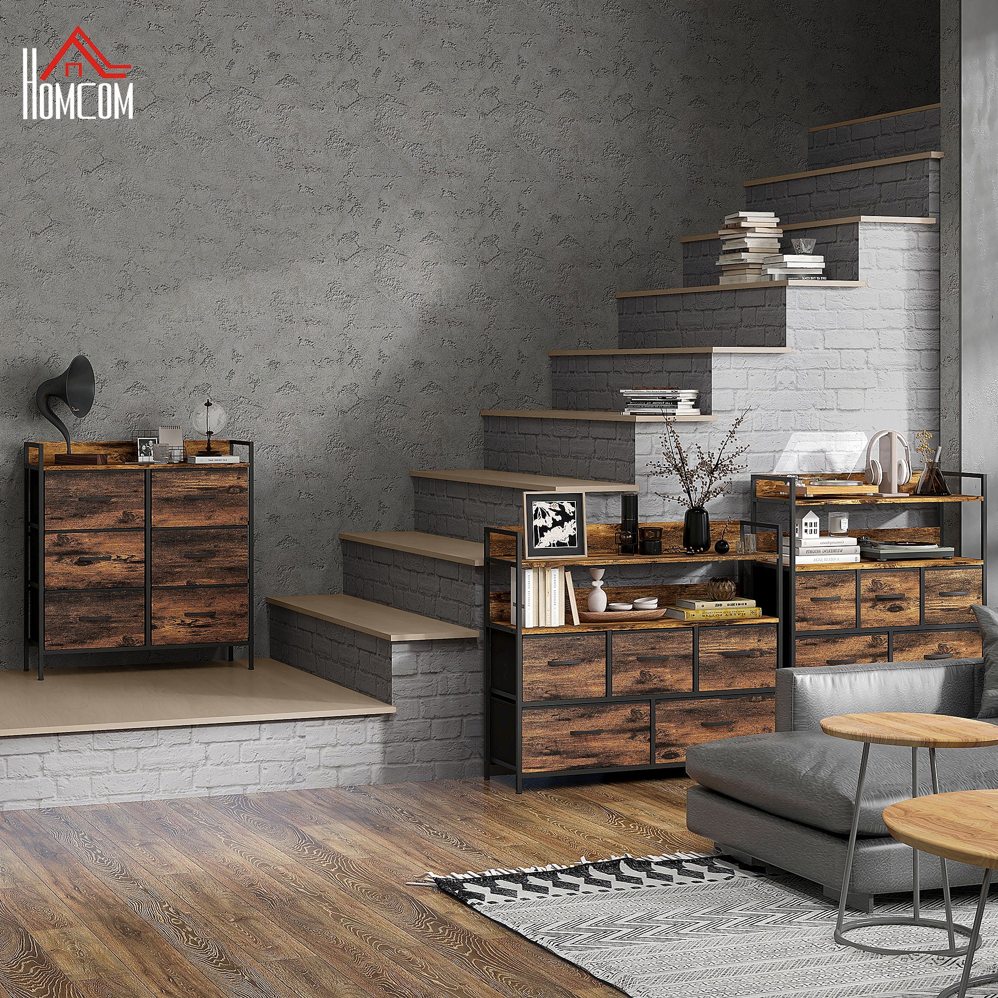 HOMCOM Bedroom Chest of Drawers 6 Drawer Dresser w/ Shelf - Image 17