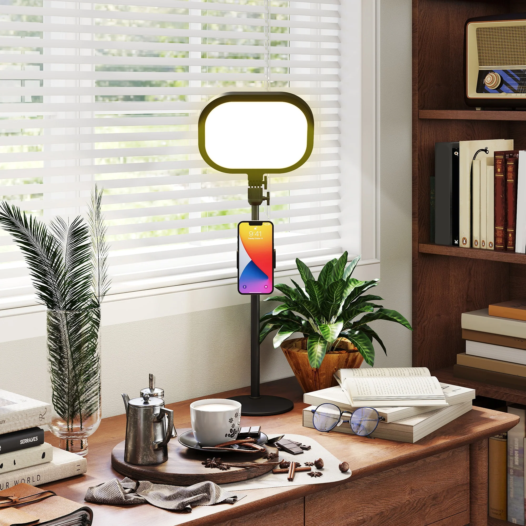 HOMCOM Bedside Table Lamp With 5 Colour Modes & 10 Brightness Levels, Black - Image 9