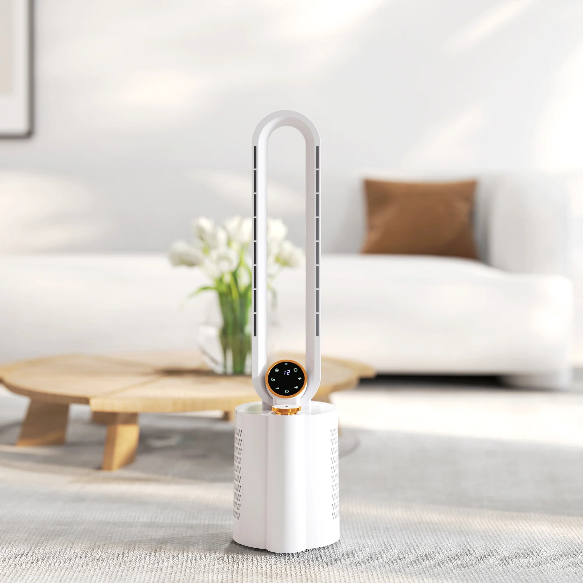 HOMCOM Bladeless Tower Fan with UV Sterilisation & Humidifier, Oscillation - Image 9