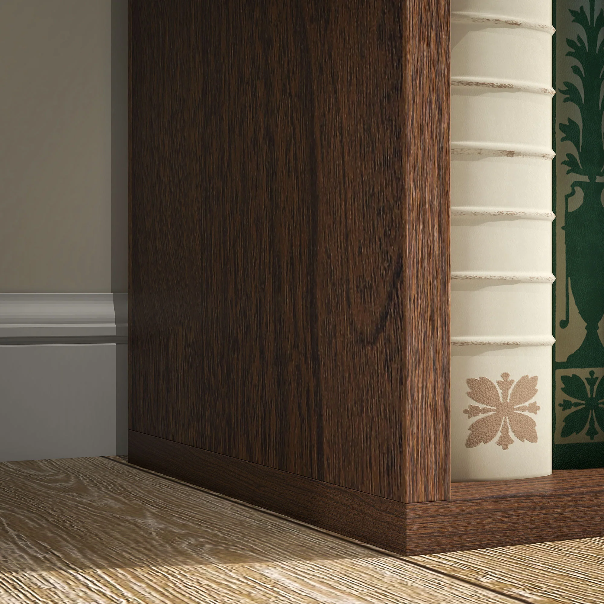 HOMCOM Bookcase Modern Bookshelf Cabinet for Home Office Walnut - Image 9