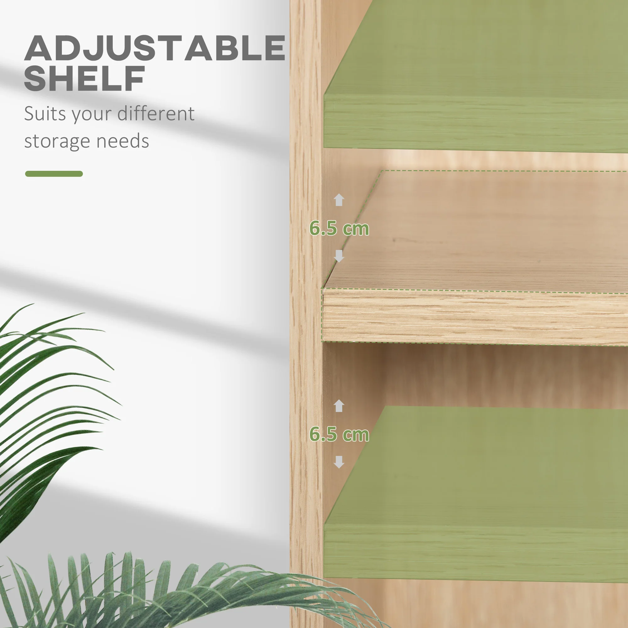 HOMCOM Bookshelf Display Storage Shelf With 2 Compartments For Study - Image 20