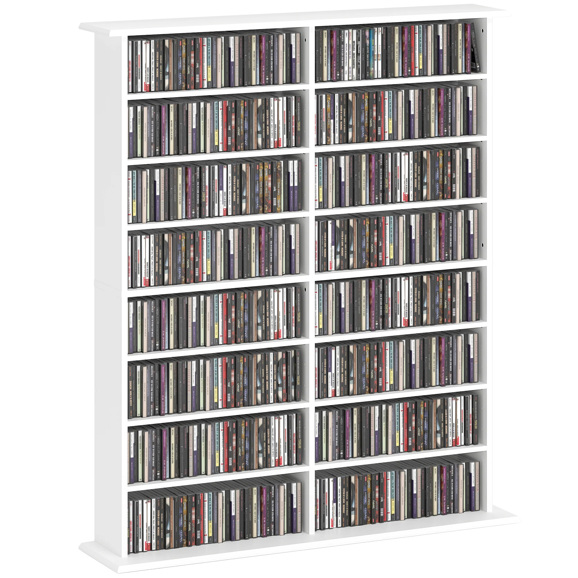 HOMCOM CD Storage Unit DVD Tower Blu-ray Storage Shelf For Office - Image 19