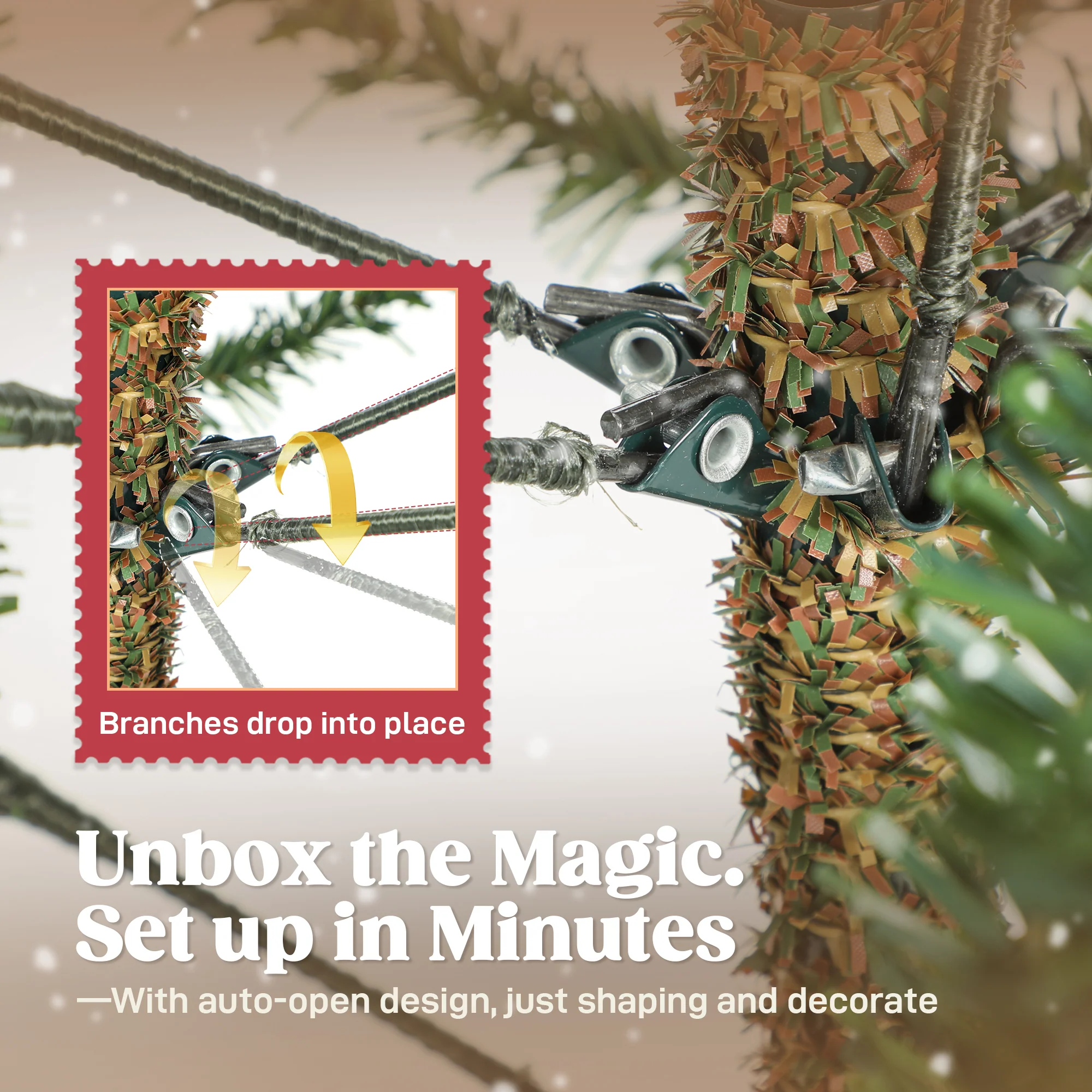 HOMCOM Christmas Tree, Full Spruce Xmas Tree, Easy Assembly - Image 15
