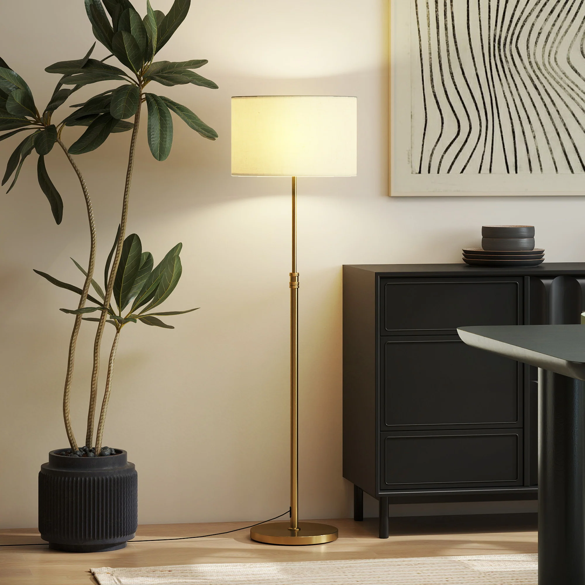 HOMCOM Dimmable Floor Lamp, Standing Lamp With Adjustable Colour Temperature - Image 7