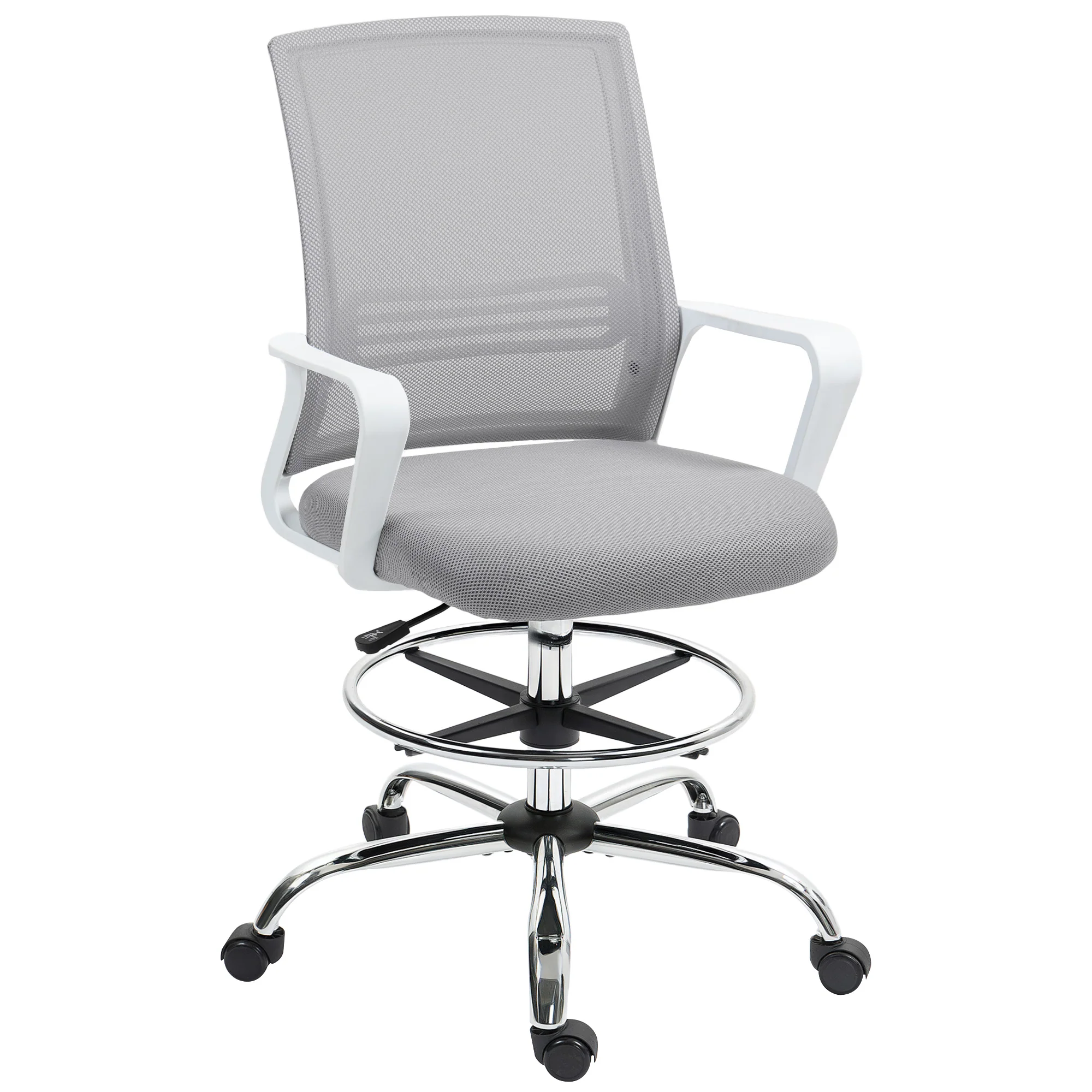 HOMCOM Draughtsman Chair, Mesh Ergonomic Drafting Chair - Image 10