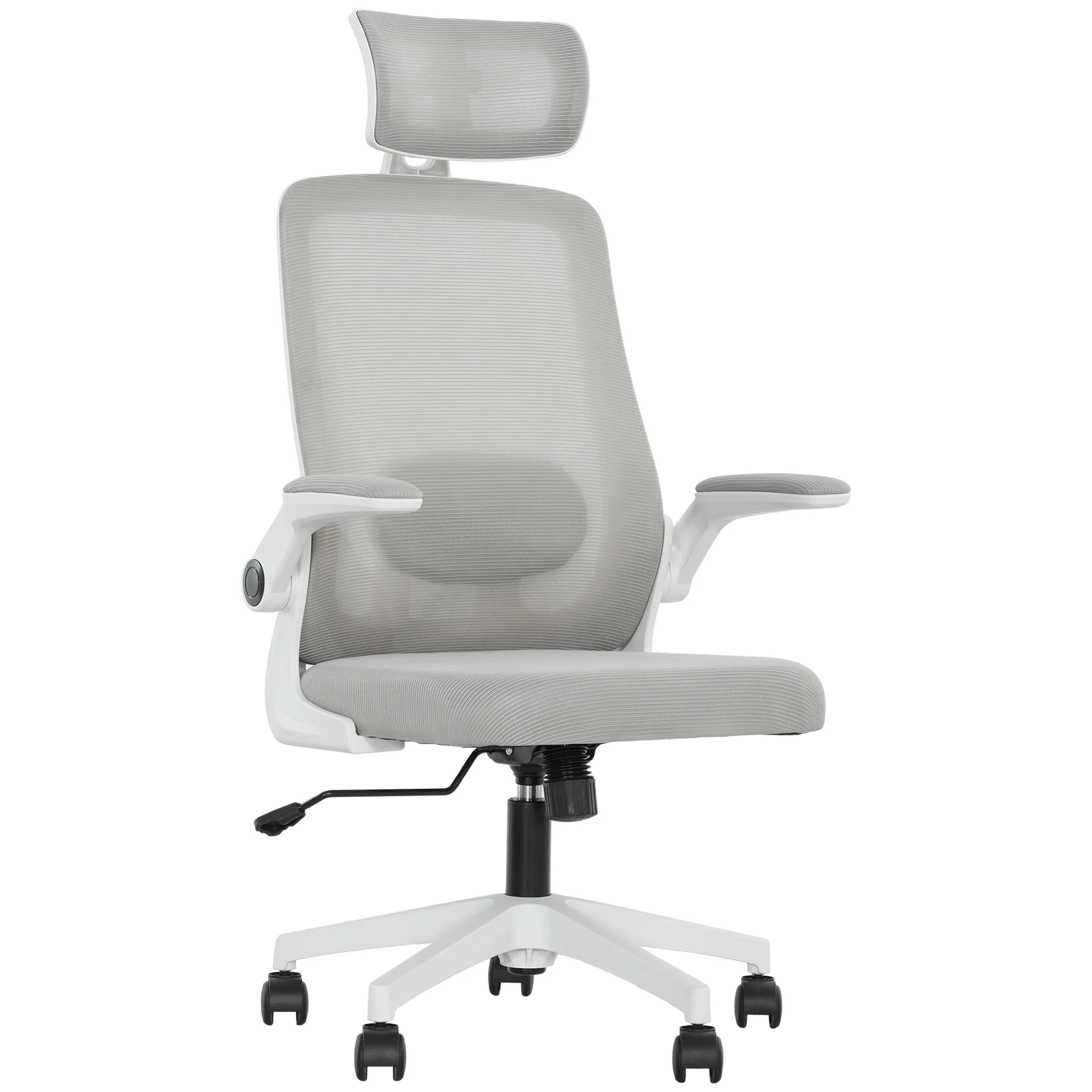 HOMCOM Executive Mesh Office Chair with Headrest, Lumbar Support, Grey - Image 10