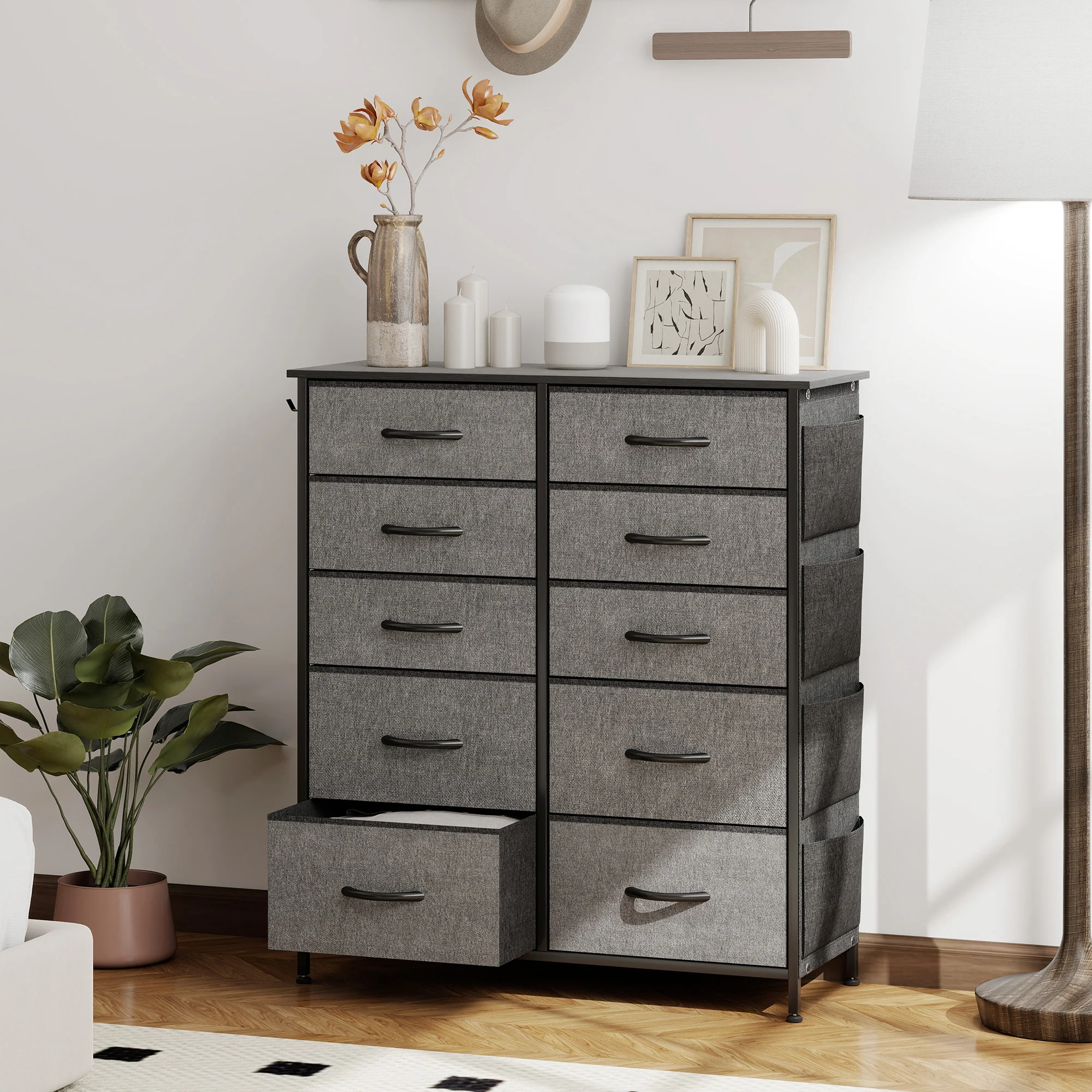HOMCOM Fabric Chest Of Drawers, 8 Drawer Dresser For Bedroom - Image 11