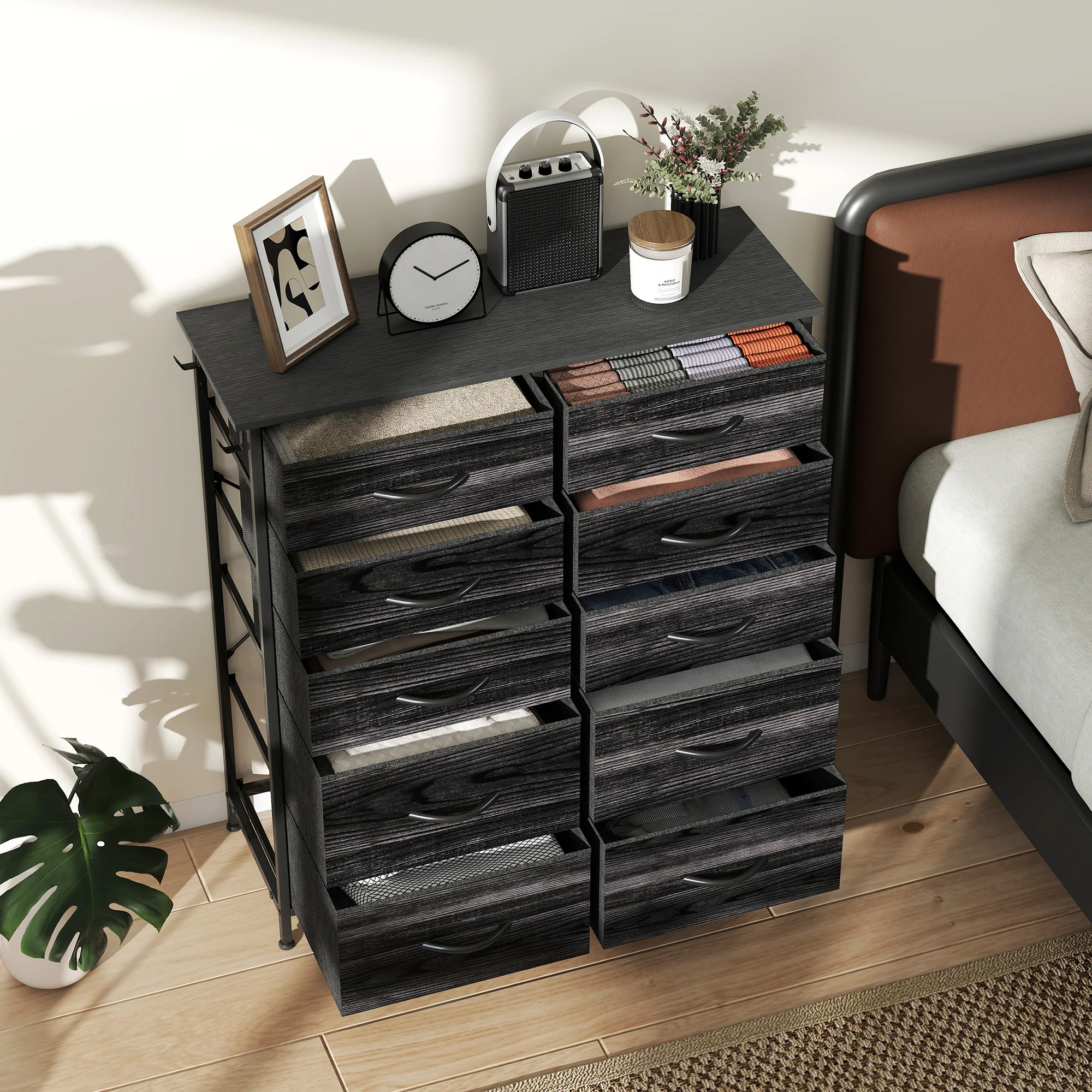 HOMCOM Fabric Chest Of Drawers, 8 Drawer Dresser For Bedroom - Image 8