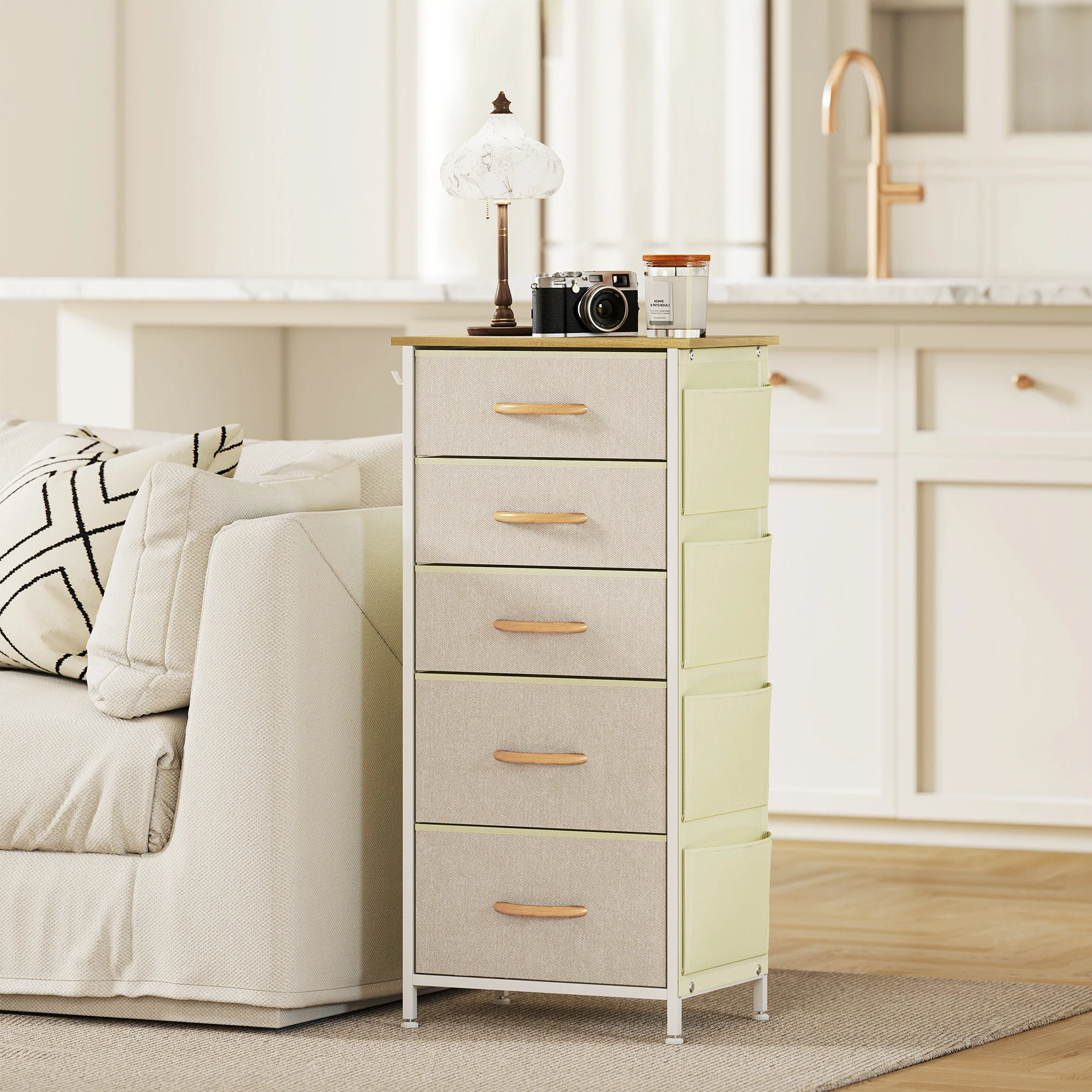 HOMCOM Fabric Chest Of Drawers, Dresser For Bedroom, - Image 18
