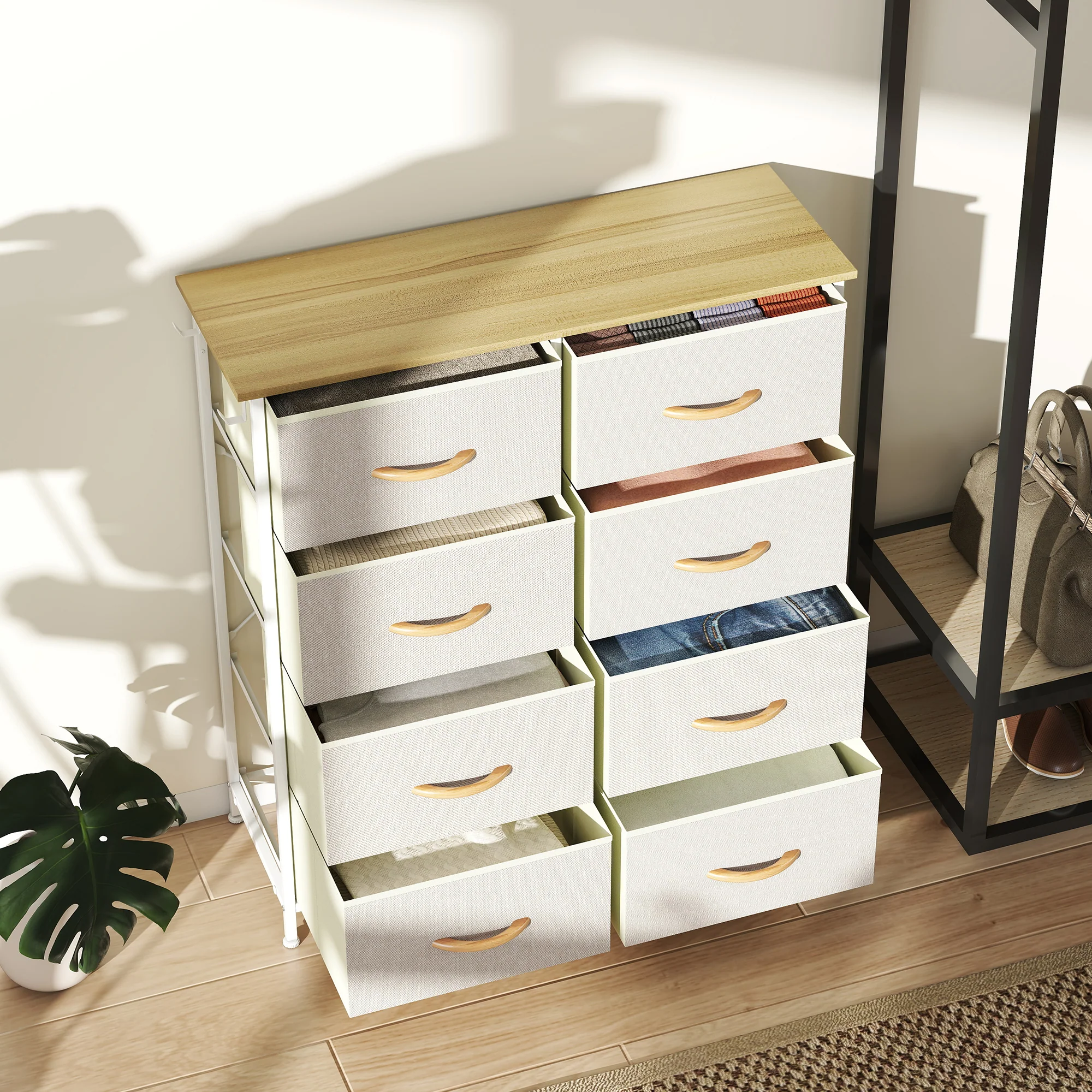 HOMCOM Fabric Chest Of Drawers, Dresser For Bedroom, - Image 26