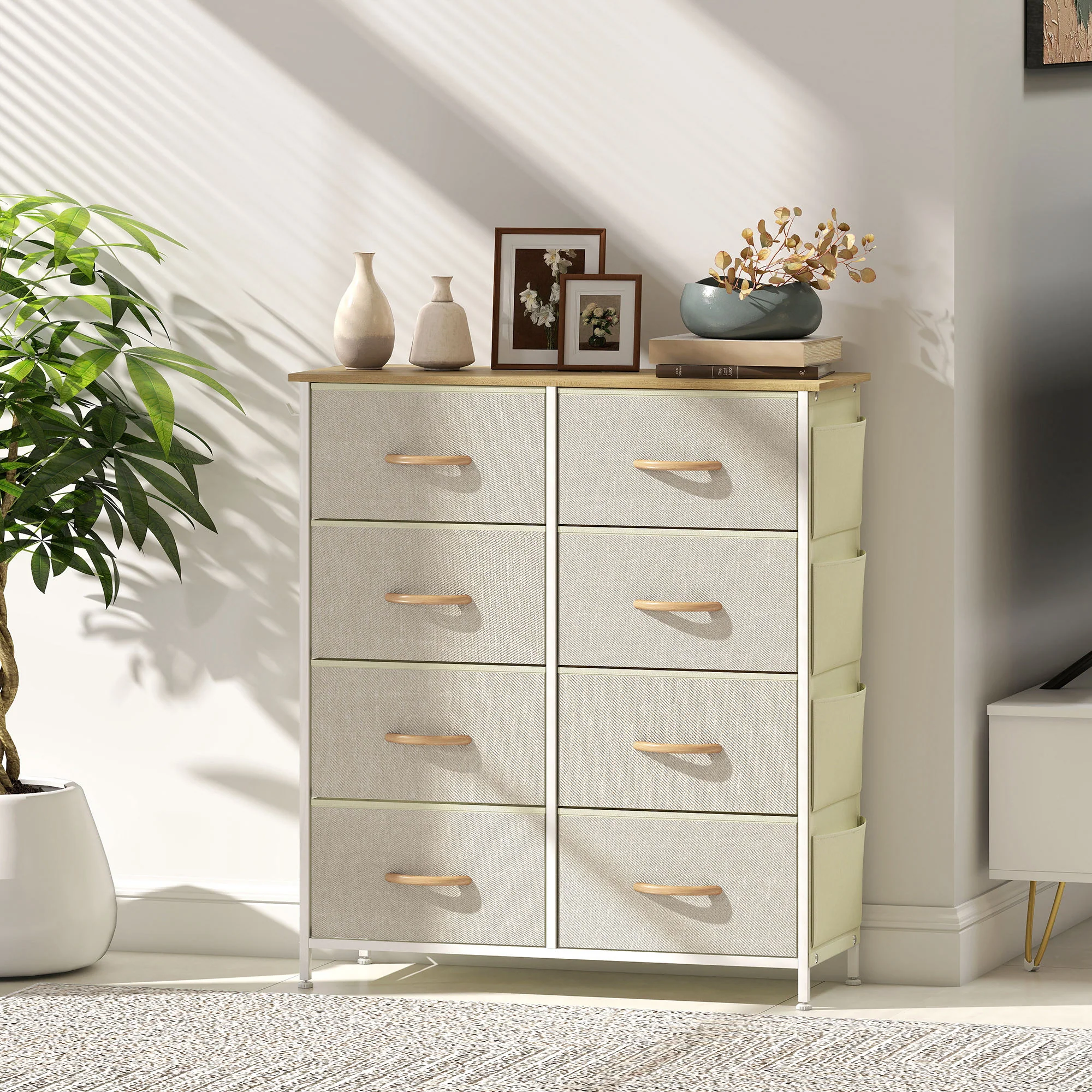 HOMCOM Fabric Chest Of Drawers, Dresser For Bedroom, - Image 27