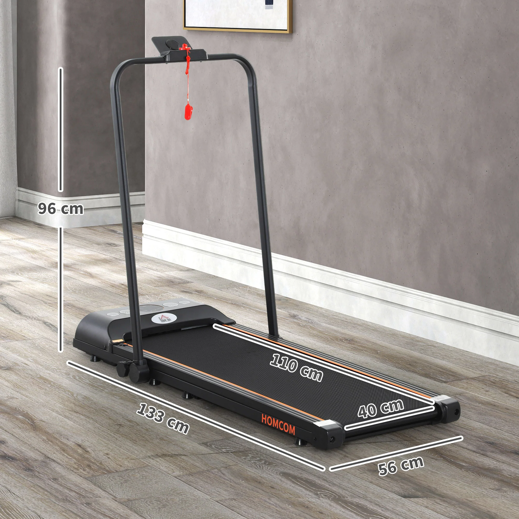 HOMCOM Foldable Walking Treadmill W/ LED Display - Image 14