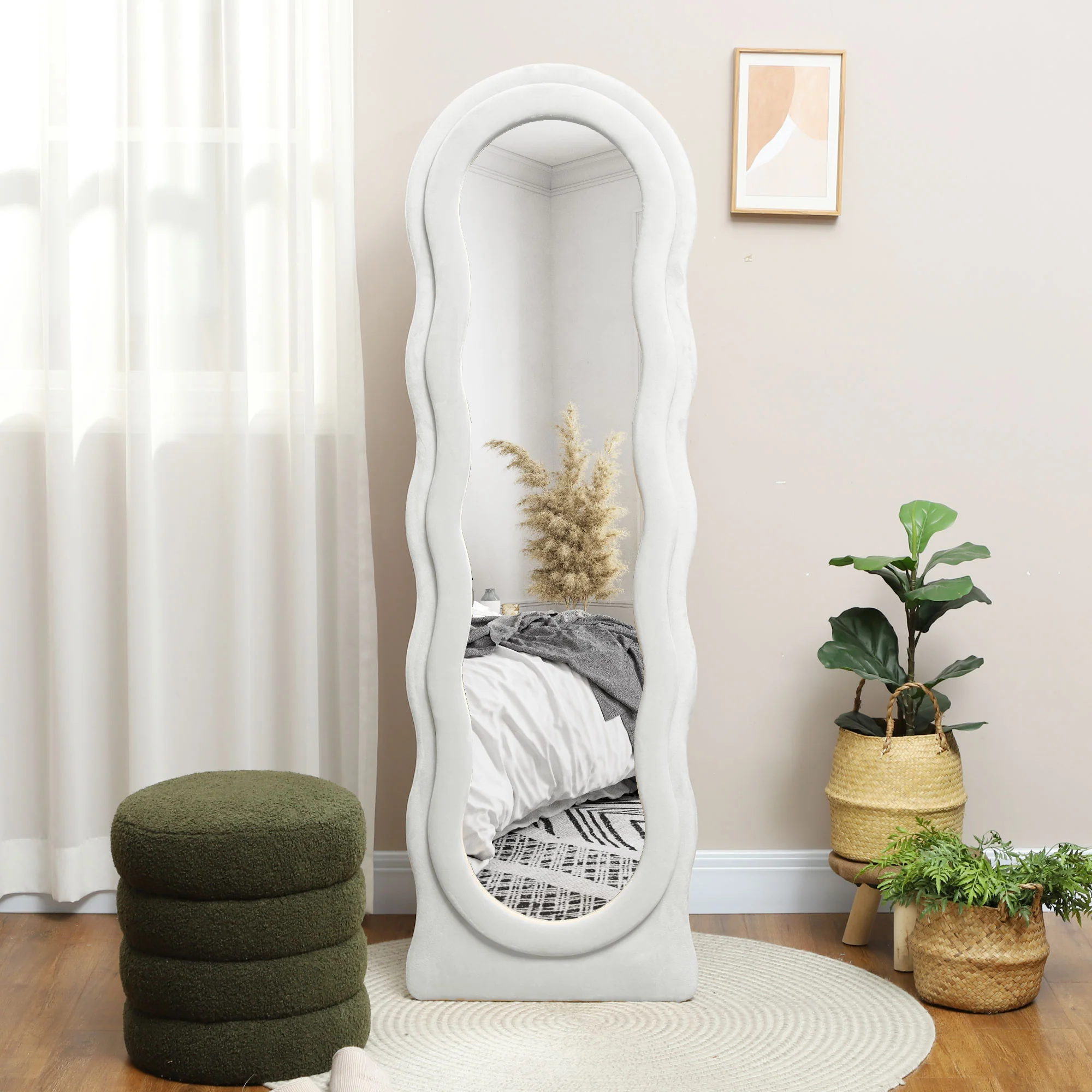 HOMCOM Full Length Mirror, Standing, Leaning or Wall Mirror - Image 16
