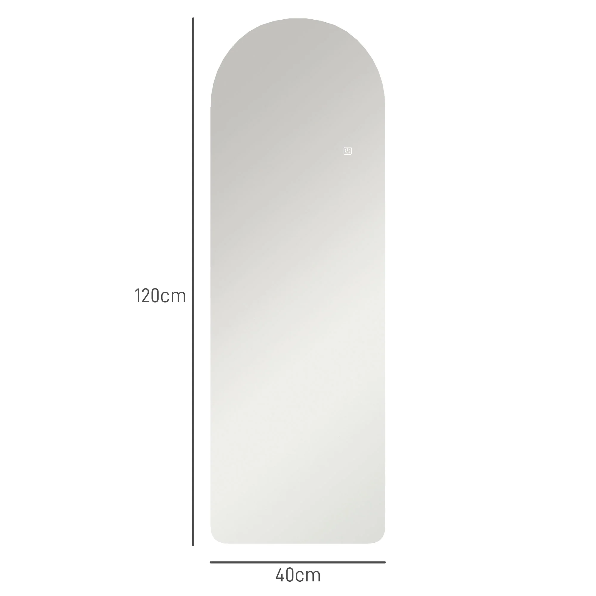 HOMCOM Full Length Wall Mirror With Lights Dimming And 3 Colour Adjustable - Image 5