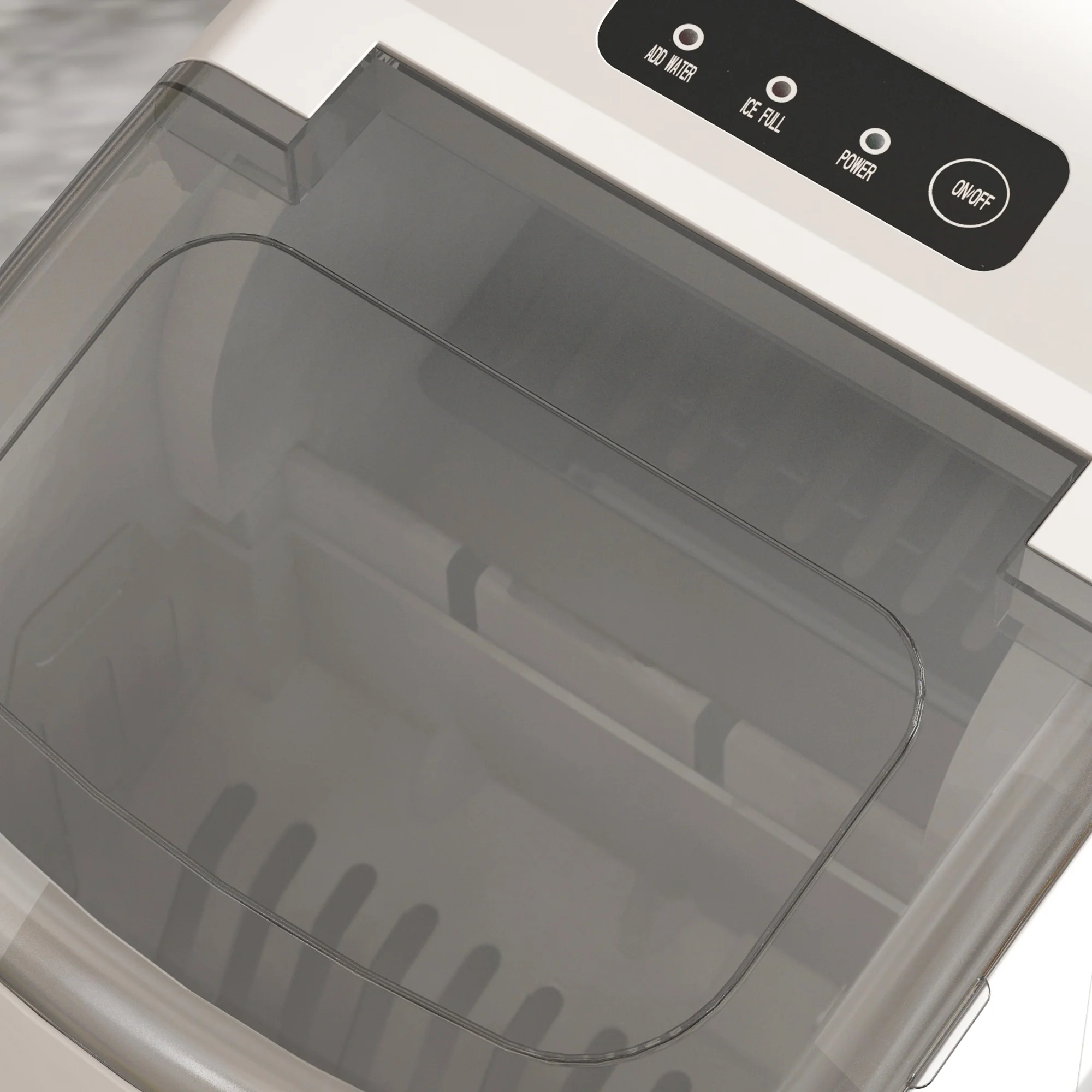 HOMCOM Ice Maker w/ Ice Basket 12Kg in 24 Hrs 9 Cubes Ready in 6-12Mins White - Image 8