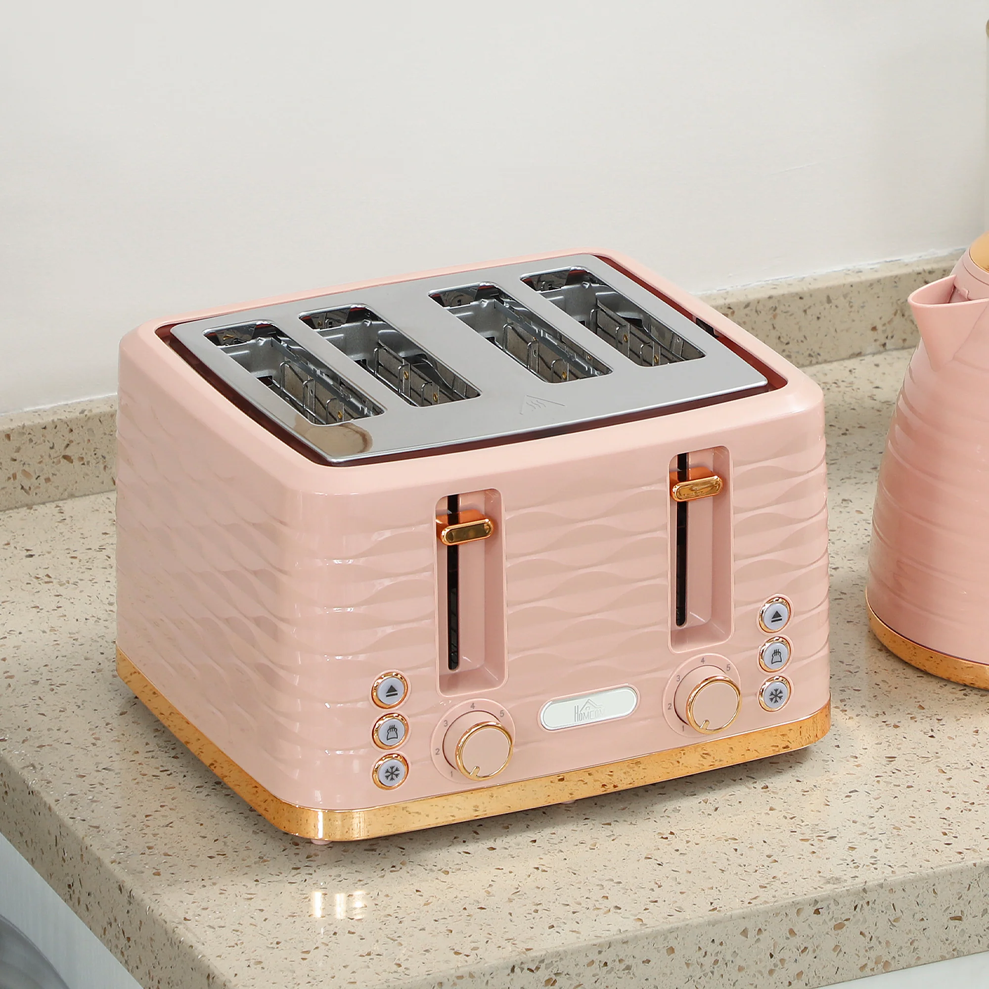 HOMCOM Kettle And Toaster Set 1.7L Kettle & 4 Slice Toaster - Image 18