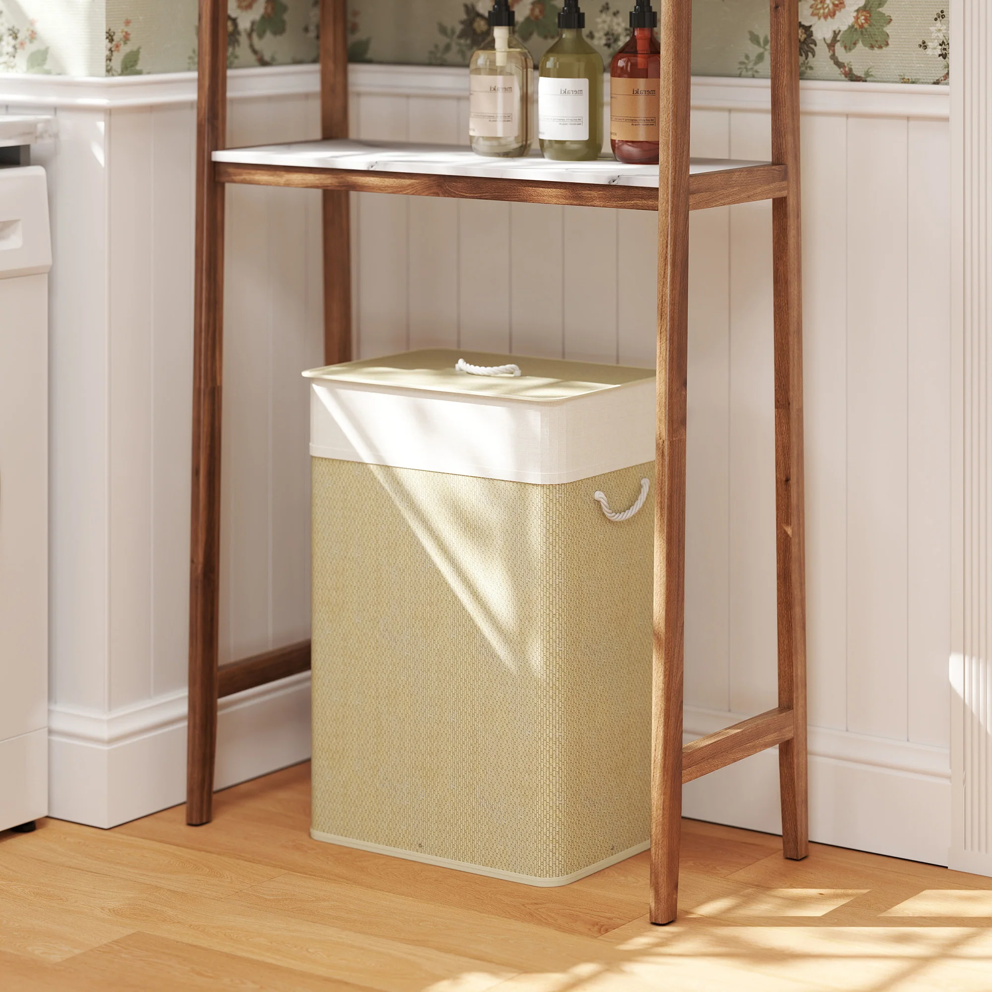 HOMCOM Laundry Hamper With Removable Washable Liner Bag - Image 11