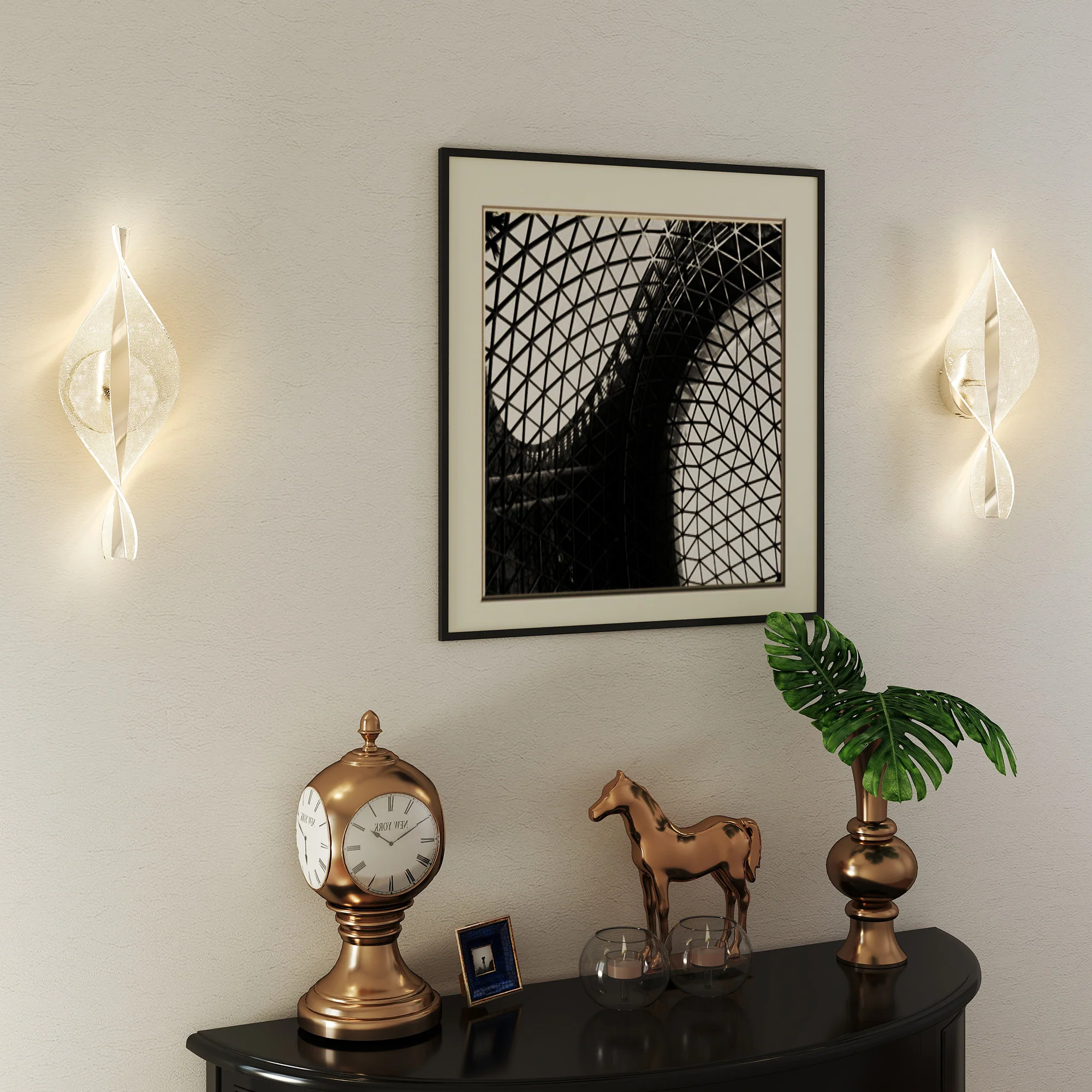 HOMCOM Led Wall Lamp 2 Pack, Modern Indoor Spiral Wall Light - Image 25