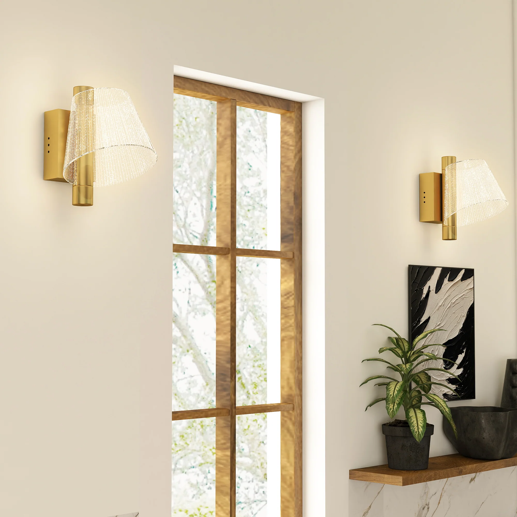 HOMCOM Led Wall Lamp 2 Pack, Modern Indoor Starry Wall Light - Image 16