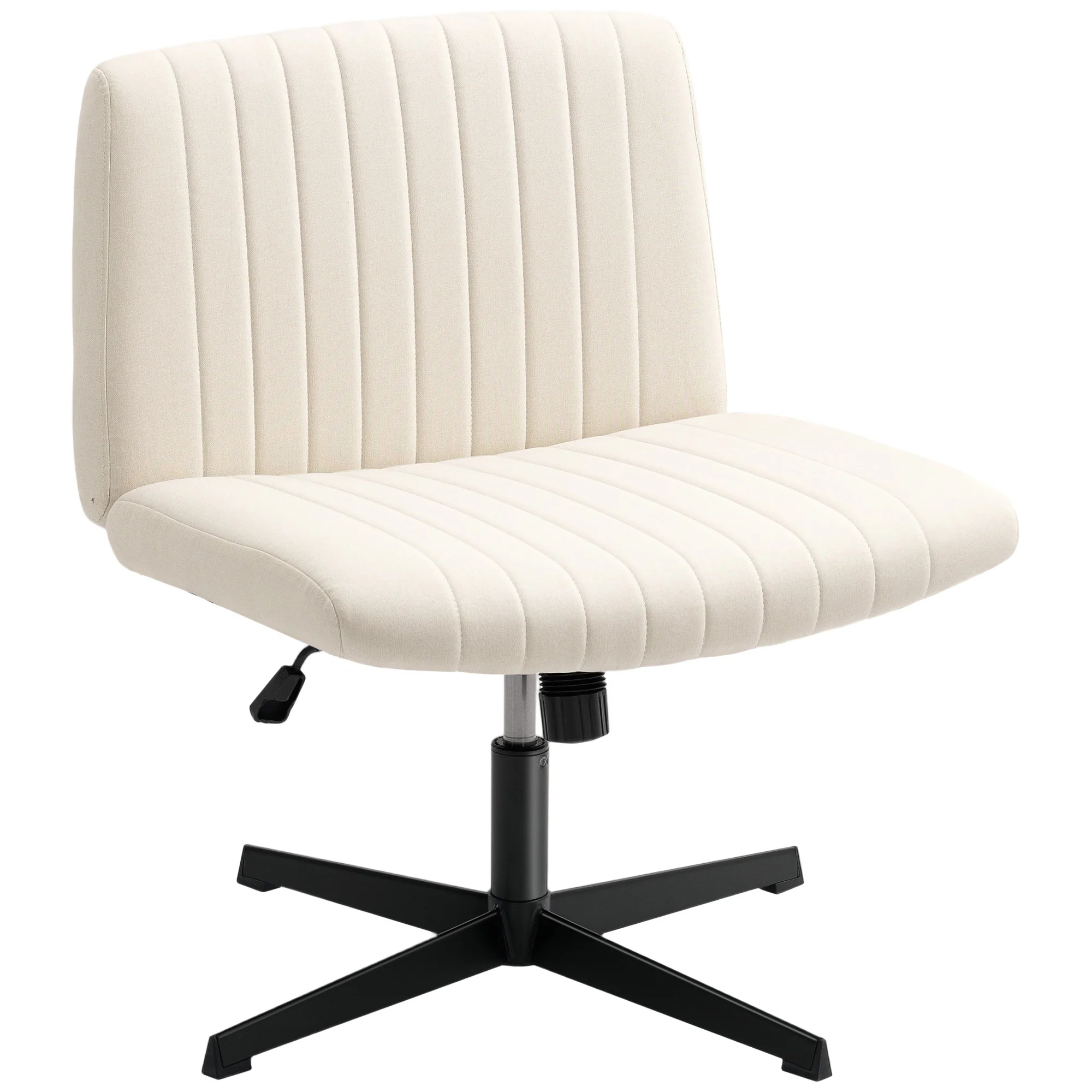 HOMCOM Linen Criss Cross Legged Office Chair With Tilt Function - Image 10
