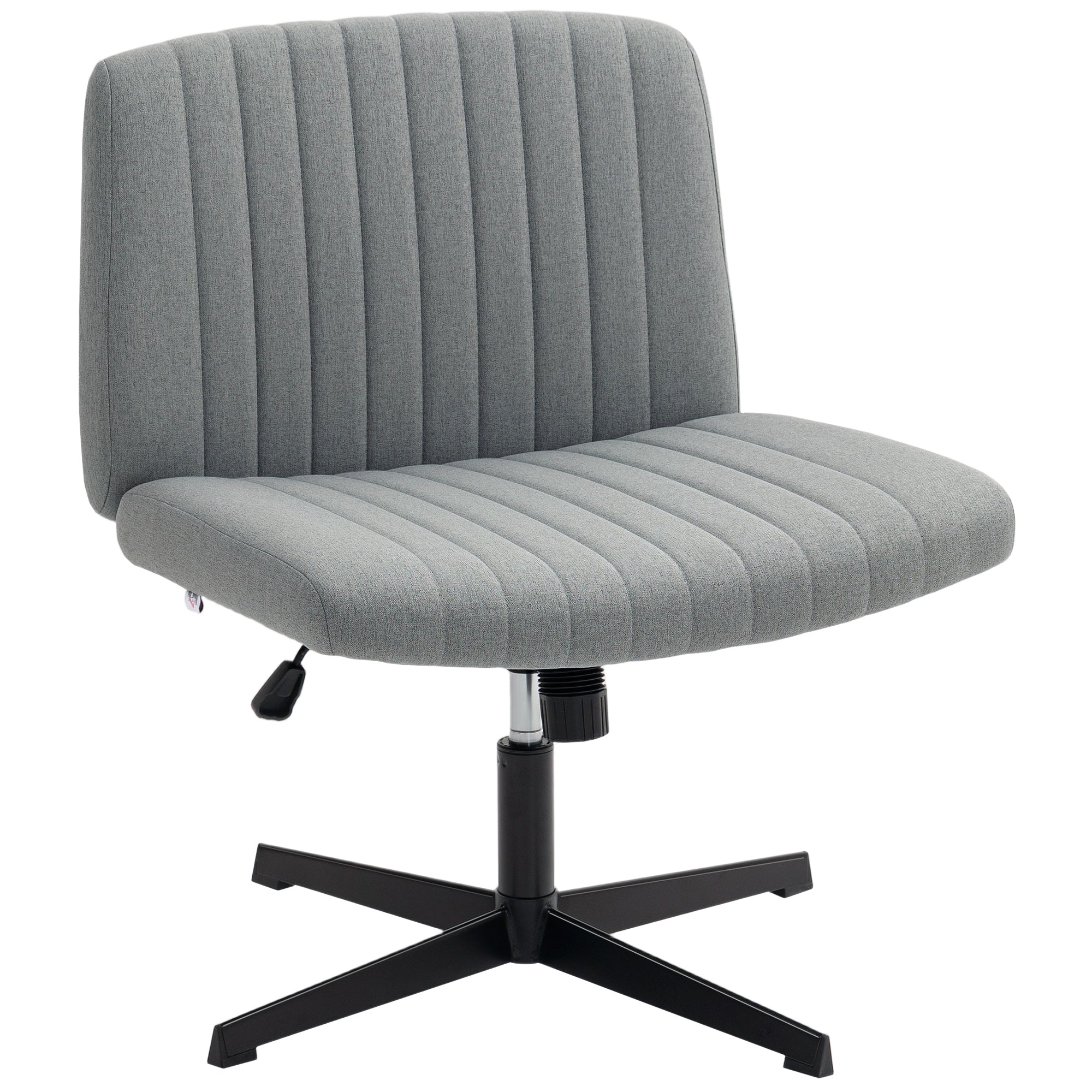 HOMCOM Linen Criss Cross Legged Office Chair With Tilt Function - Image 19