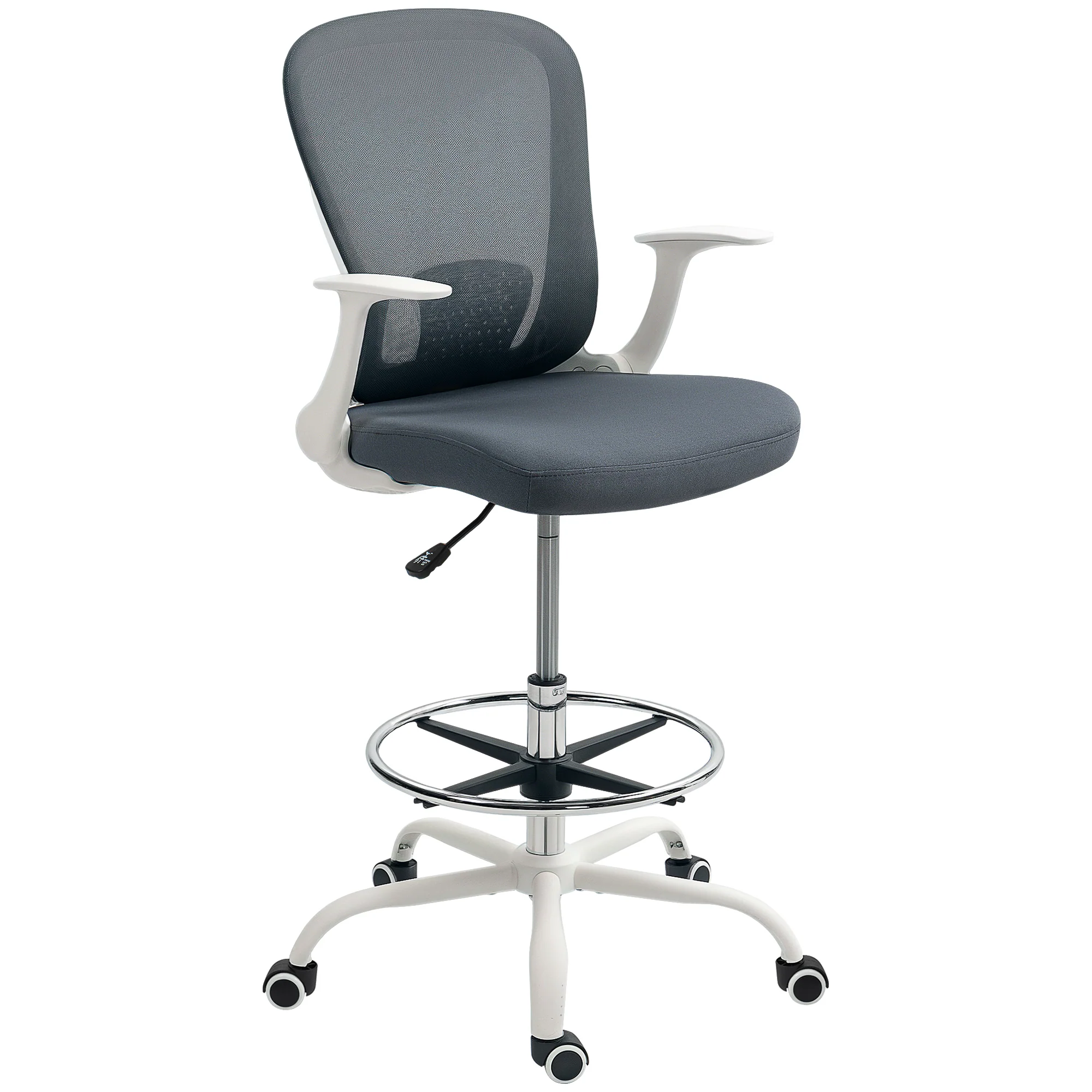 HOMCOM Mesh Draughtsman Chair, Ergonomic Drafting Chair - Image 10