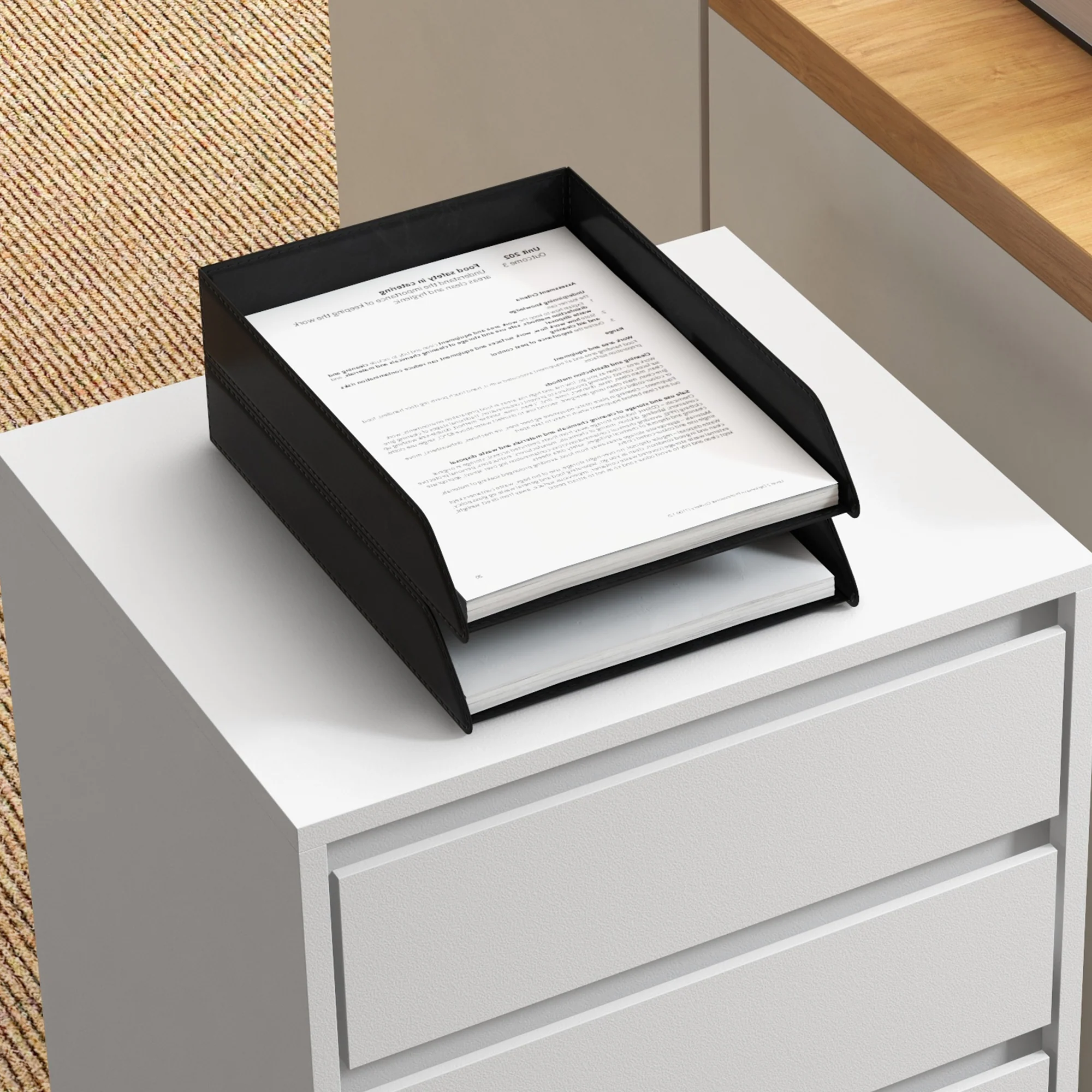HOMCOM Mobile Vertical Filing Cabinet with 4 Drawers for Home Office, White - Image 7