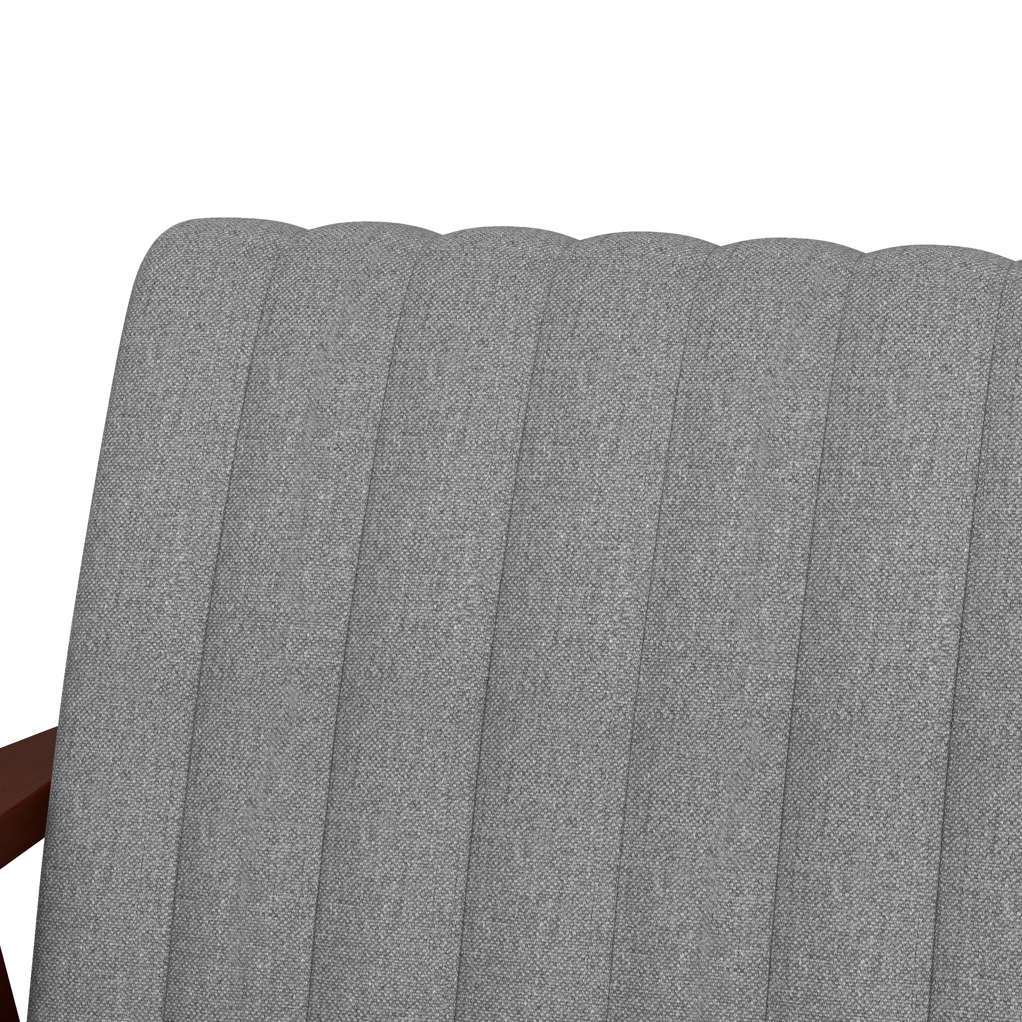 HOMCOM Modern Accent Chair Upholstered Armchair For Bedroom Living Room Grey - Image 8