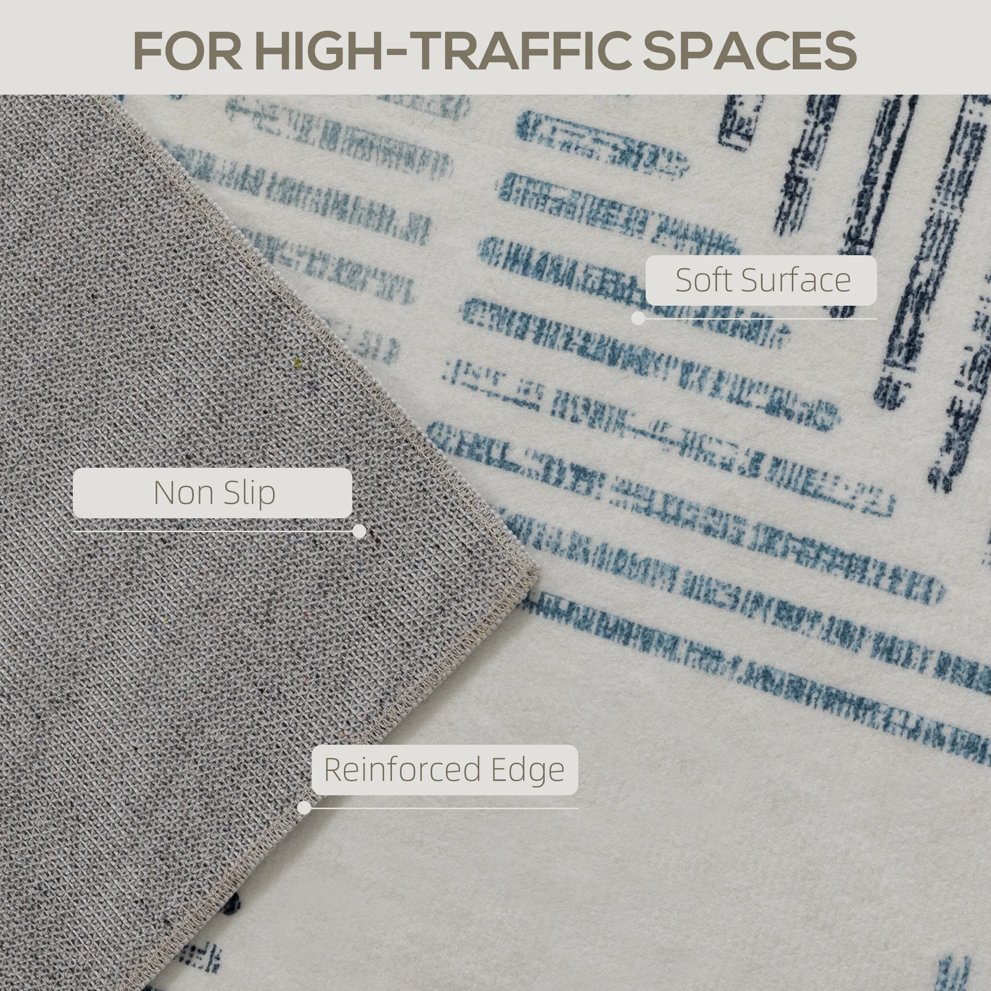 HOMCOM Non-Slip Large Rug for Living Room - Image 13