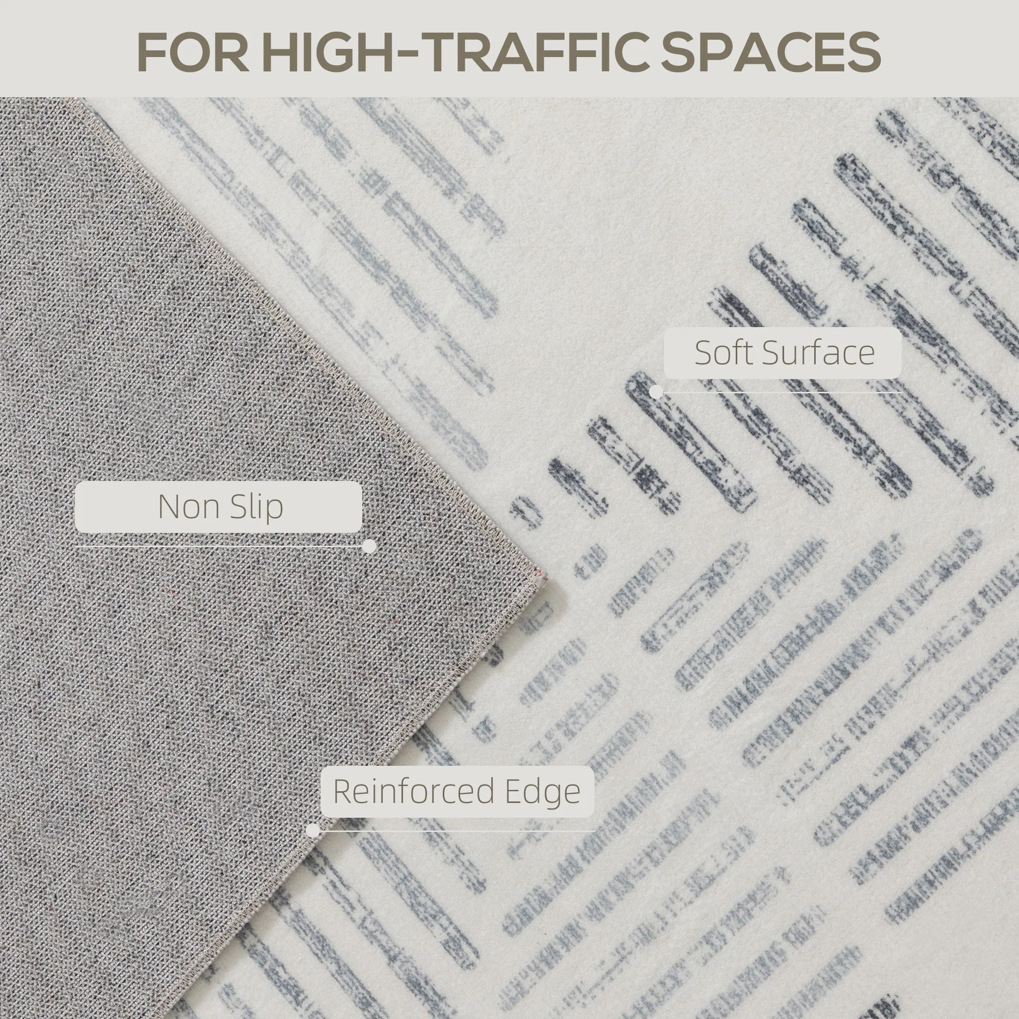 HOMCOM Non-Slip Large Rug for Living Room - Image 22
