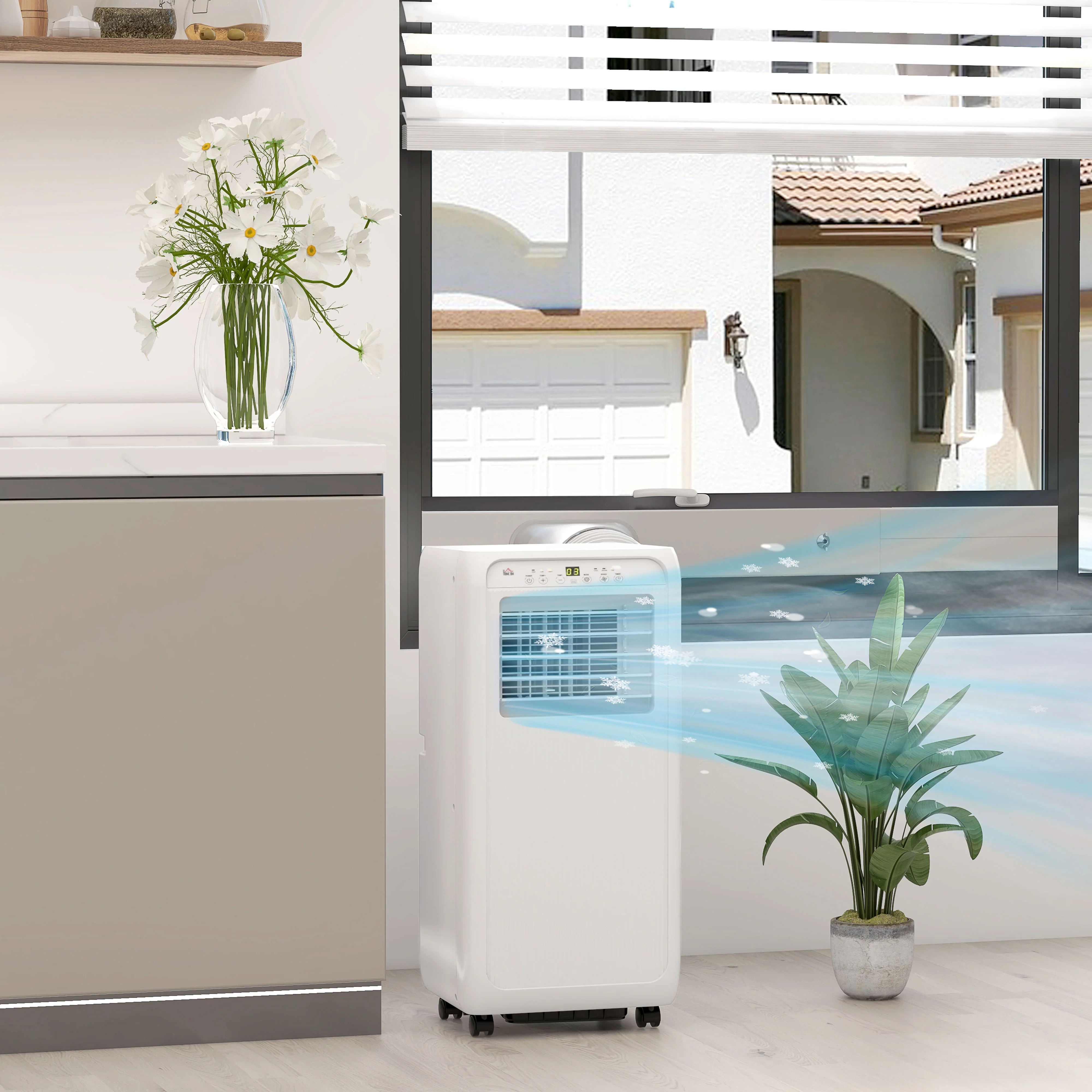 HOMCOM Portable Air Conditioner, Dehumidifier, Timer - Image 2