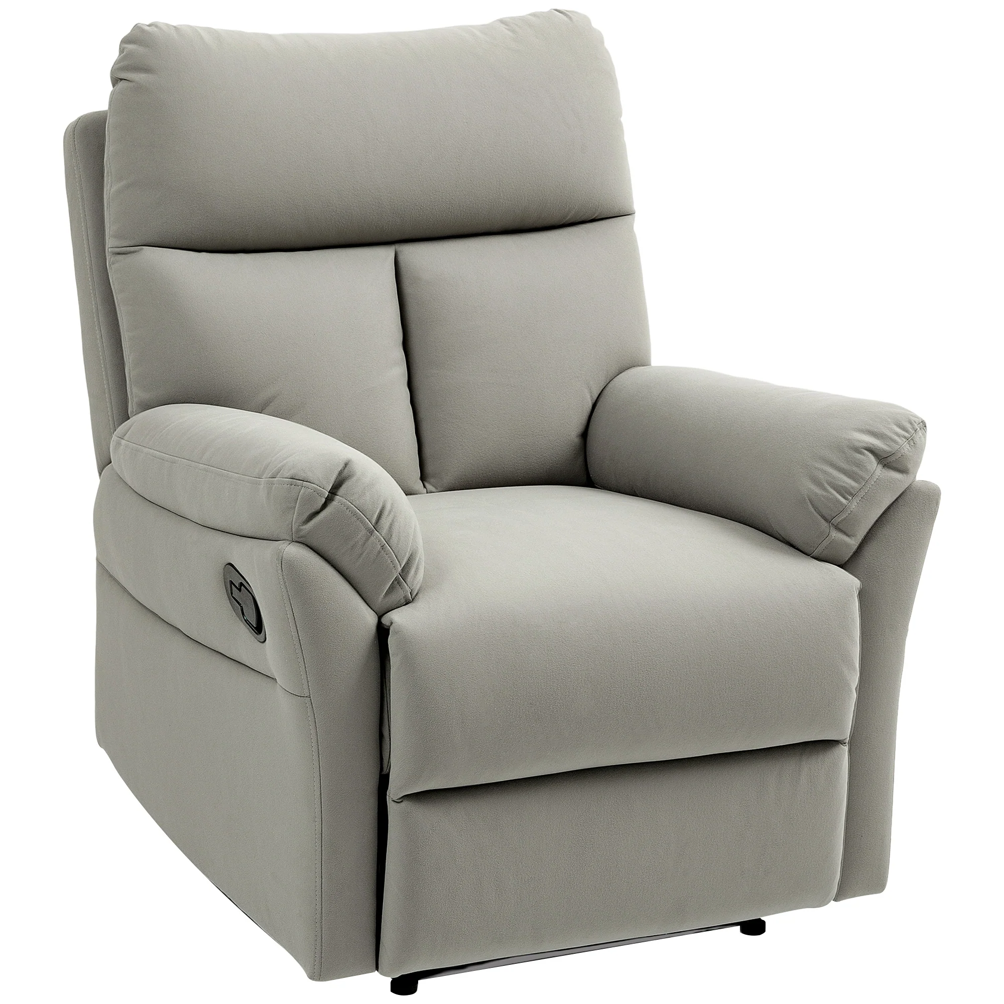 HOMCOM Recliner Armchair, Reclining Chair With Adjustable Leg Rest