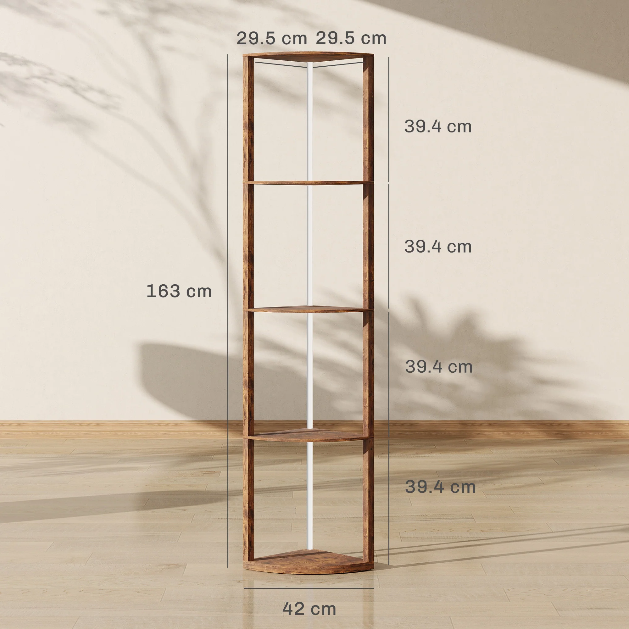 HOMCOM RGB LED Floor Lamp With Shelves And Remote Control For Living Room - Image 41