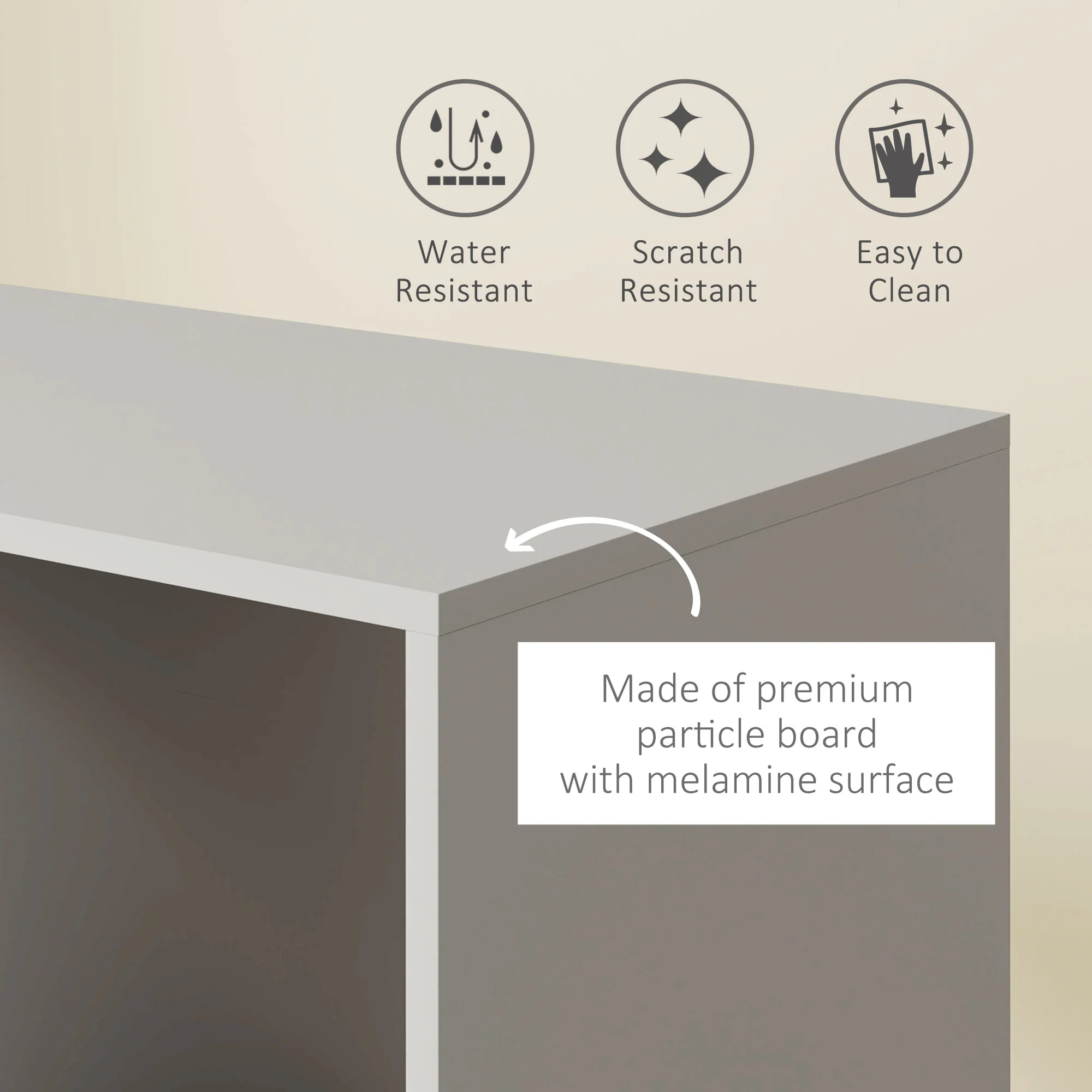 HOMCOM Rolling Open Wardrobe Hanging Rail Storage Shelves For Clothes, Grey - Image 6