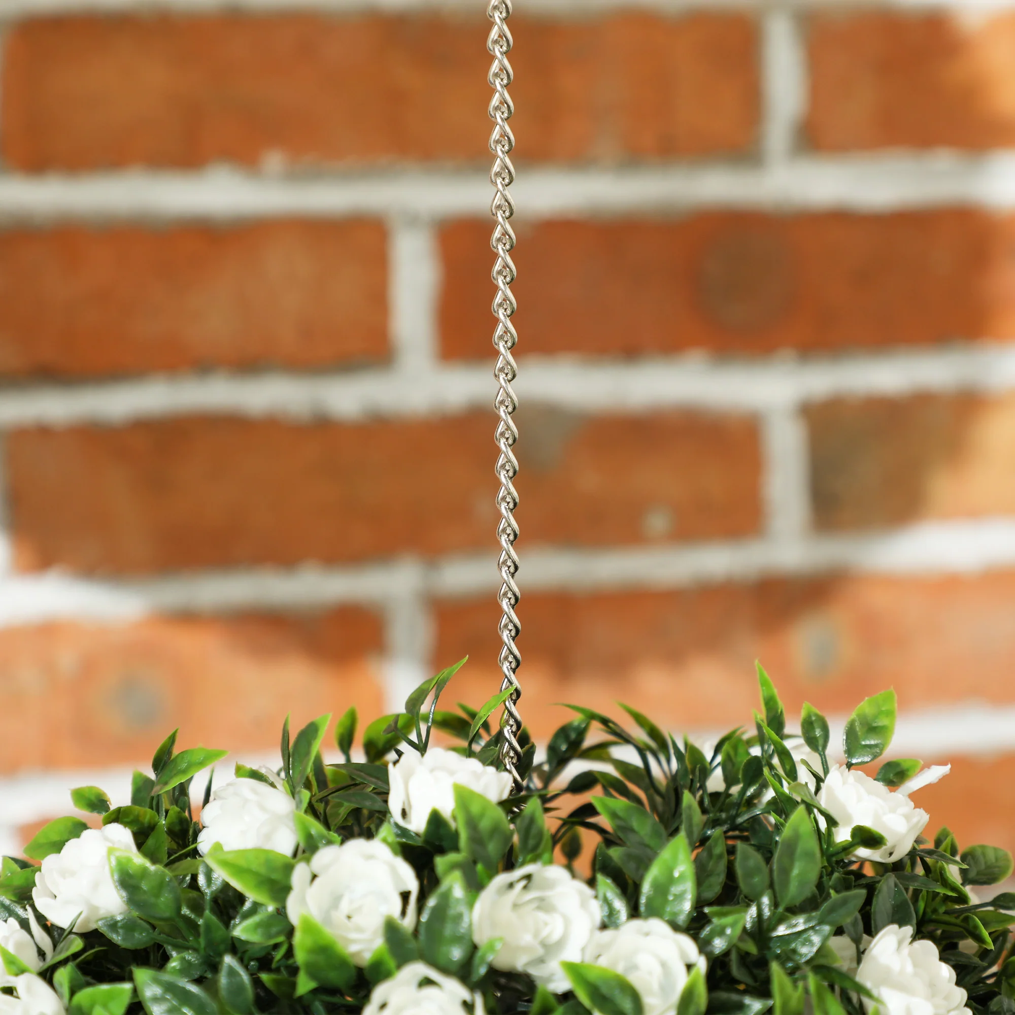 HOMCOM Set Of 2 Artificial Plant Topiary Rose Balls, Faux Plants - Image 27