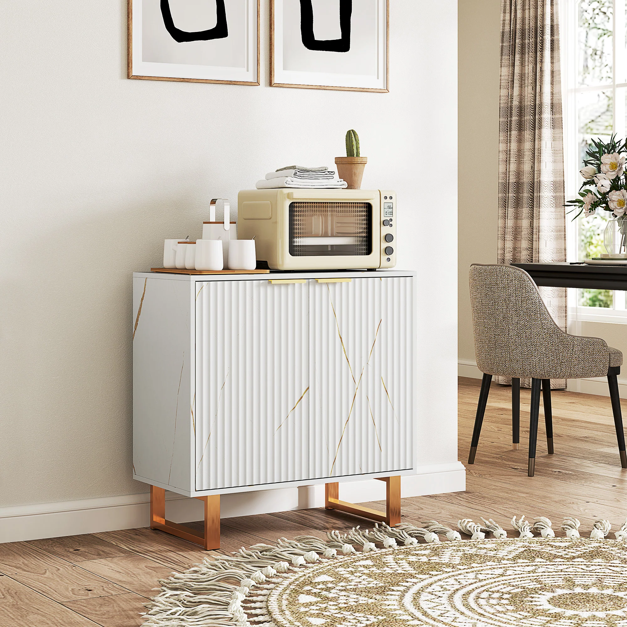 HOMCOM Sideboard, Buffet Cabinet with 2 Doors and Adjustable Shelves - Image 18