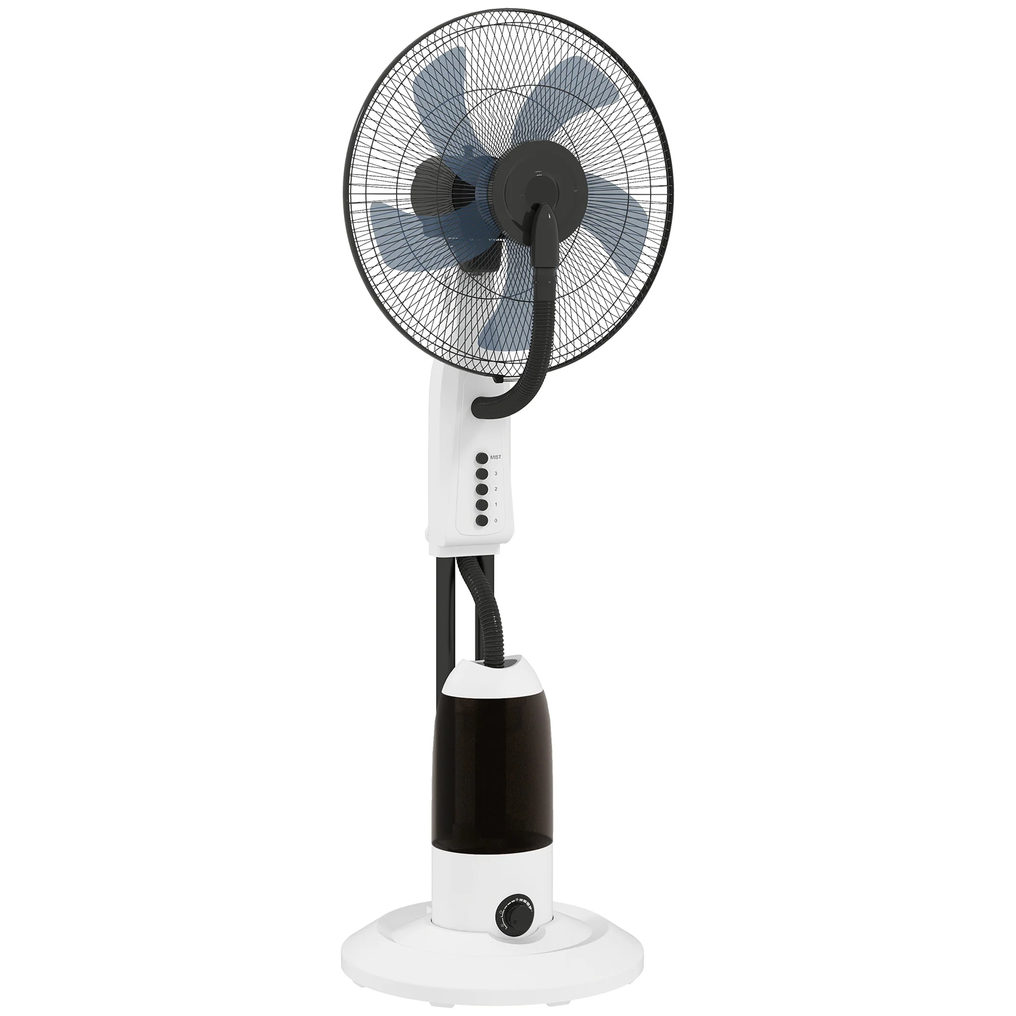HOMCOM Spray Misting Fan, Floor Fan With Water Mist Spray And 3 Speeds