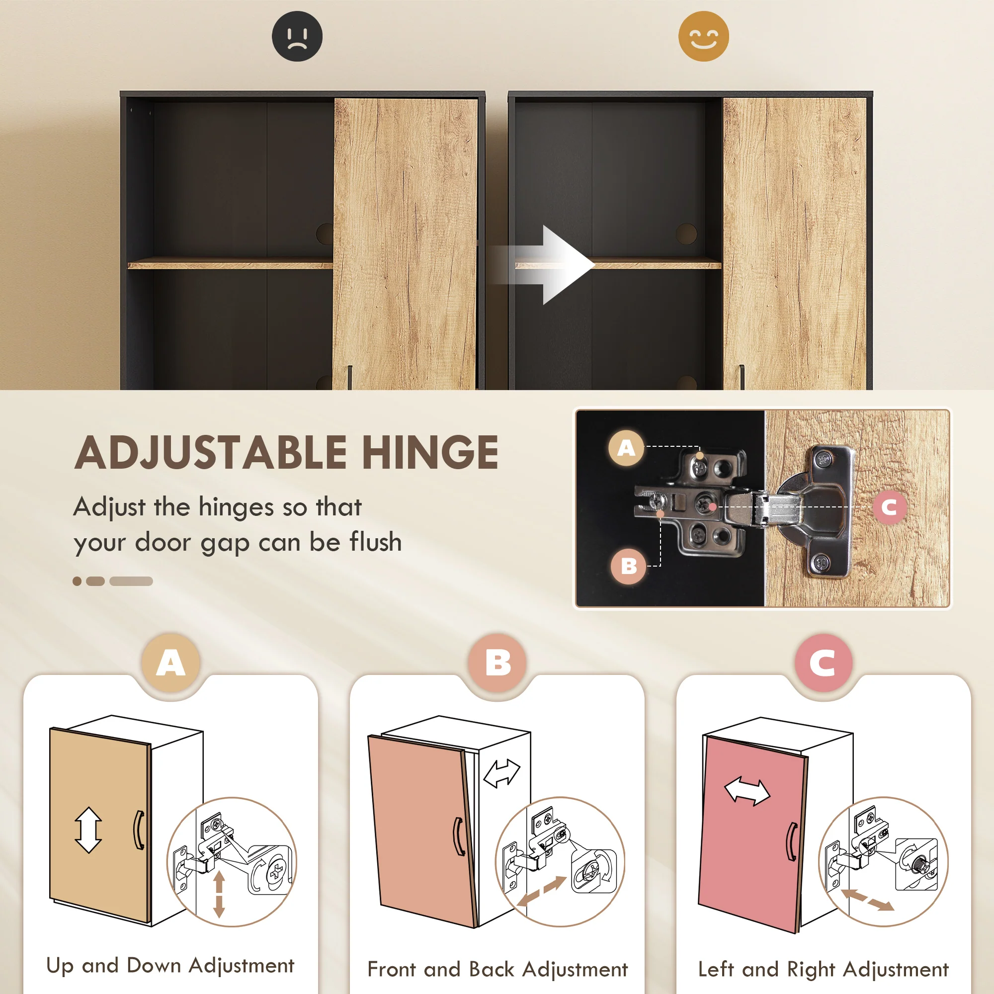 HOMCOM Storage Cabinet, Kitchen Pantry Cupboard With Drawers, Shelves - Image 7