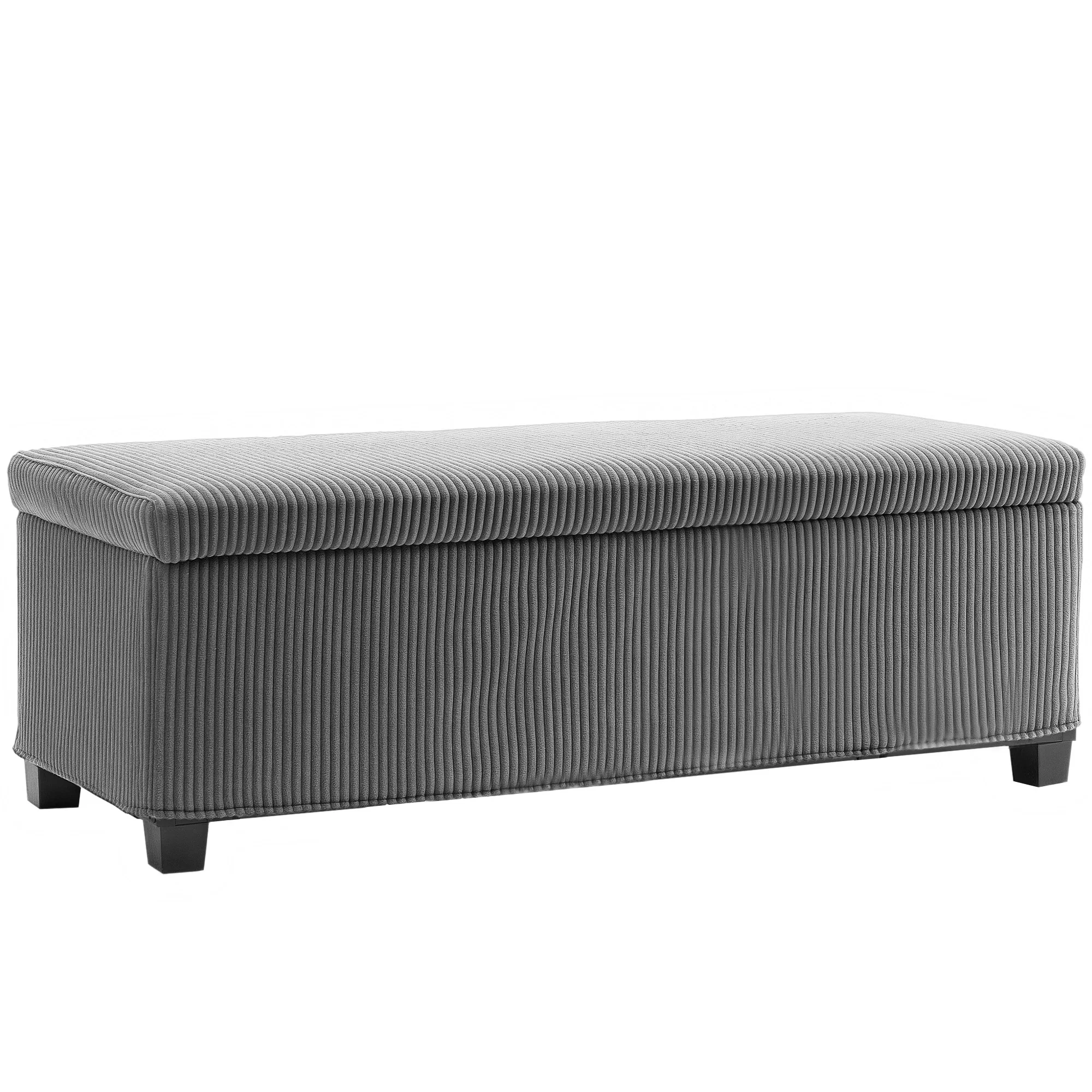 HOMCOM Storage Ottoman with Lid, 112cm Bench Chest Box - Image 10