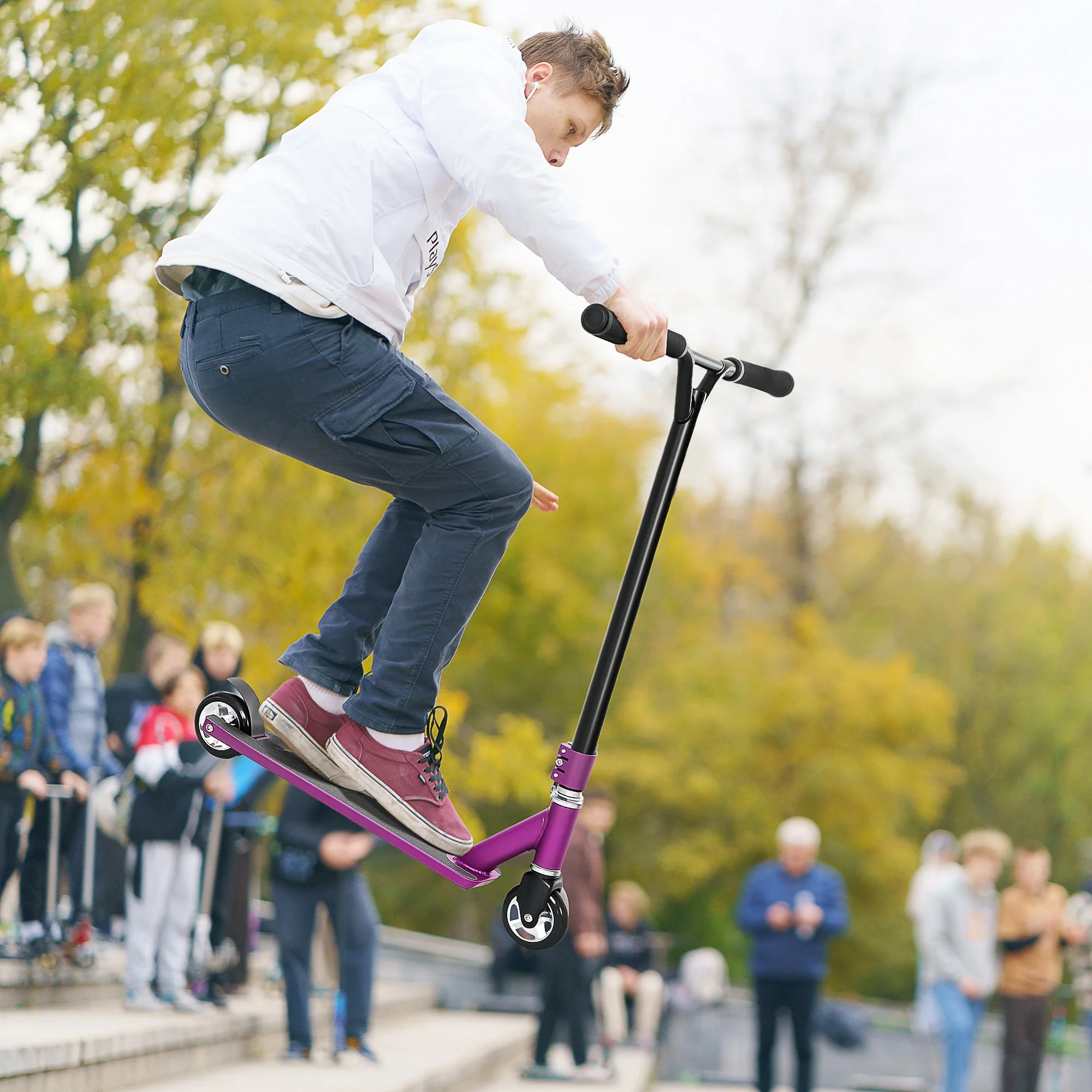 HOMCOM Stunt Scooter Entry Level Tricks Scooter For 14+ Beginners - Image 11